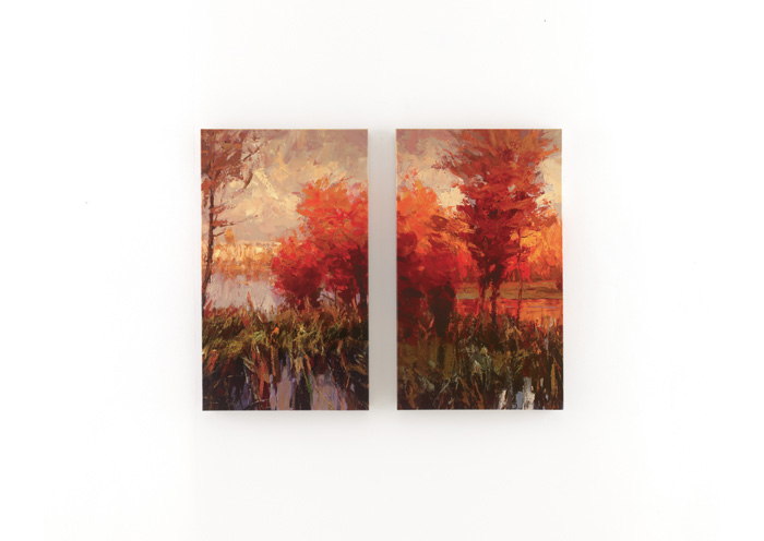 Red, Orange, Green & Blue Andie Wall Art Set (Set of 2),ABF Signature Design by Ashley