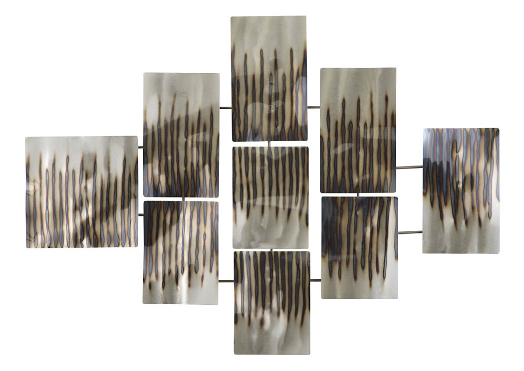 Oeneus Silver/Brown/Gold Finish Wall Decor,ABF Signature Design by Ashley