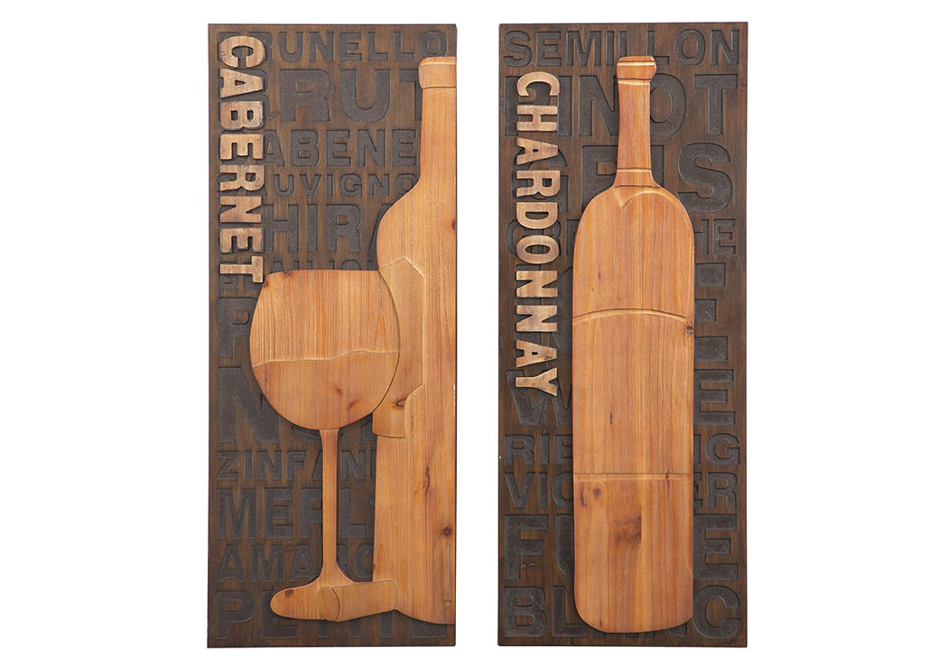 Oguz Brown/Natural Wall Decor Set (Set of 2),ABF Signature Design by Ashley