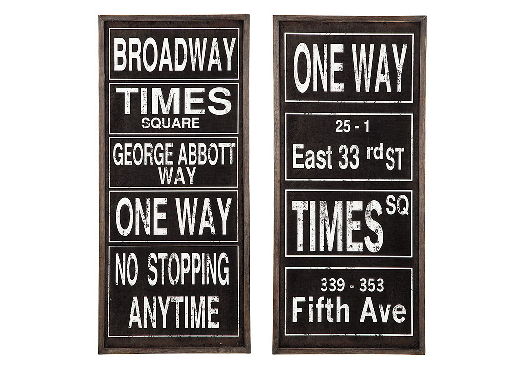 Destinarea Black/White Wall Decor Set (Set of 2),ABF Signature Design by Ashley