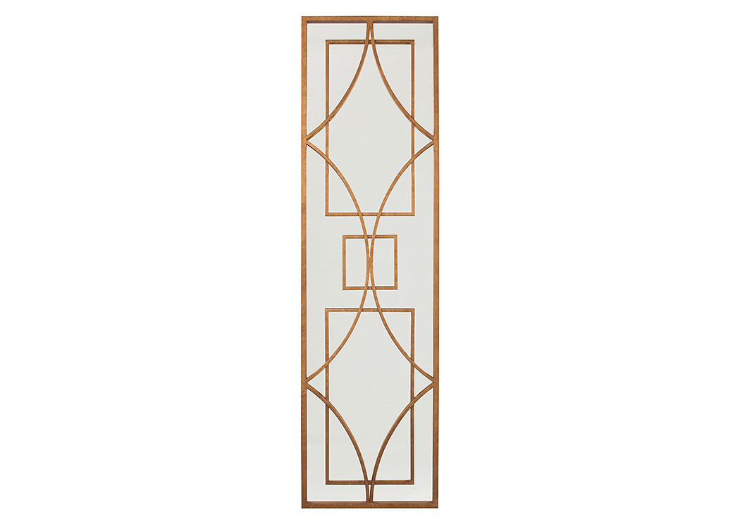 Djimon Antique Gold Finish Accent Mirror,ABF Signature Design by Ashley
