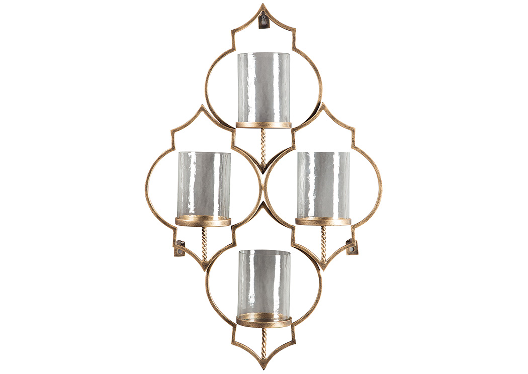 Dunixi Antique Gold Finish Wall Sconce,ABF Signature Design by Ashley