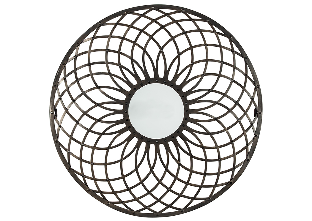 Dunstan Dark Bronze Finish Accent Mirror,ABF Signature Design by Ashley