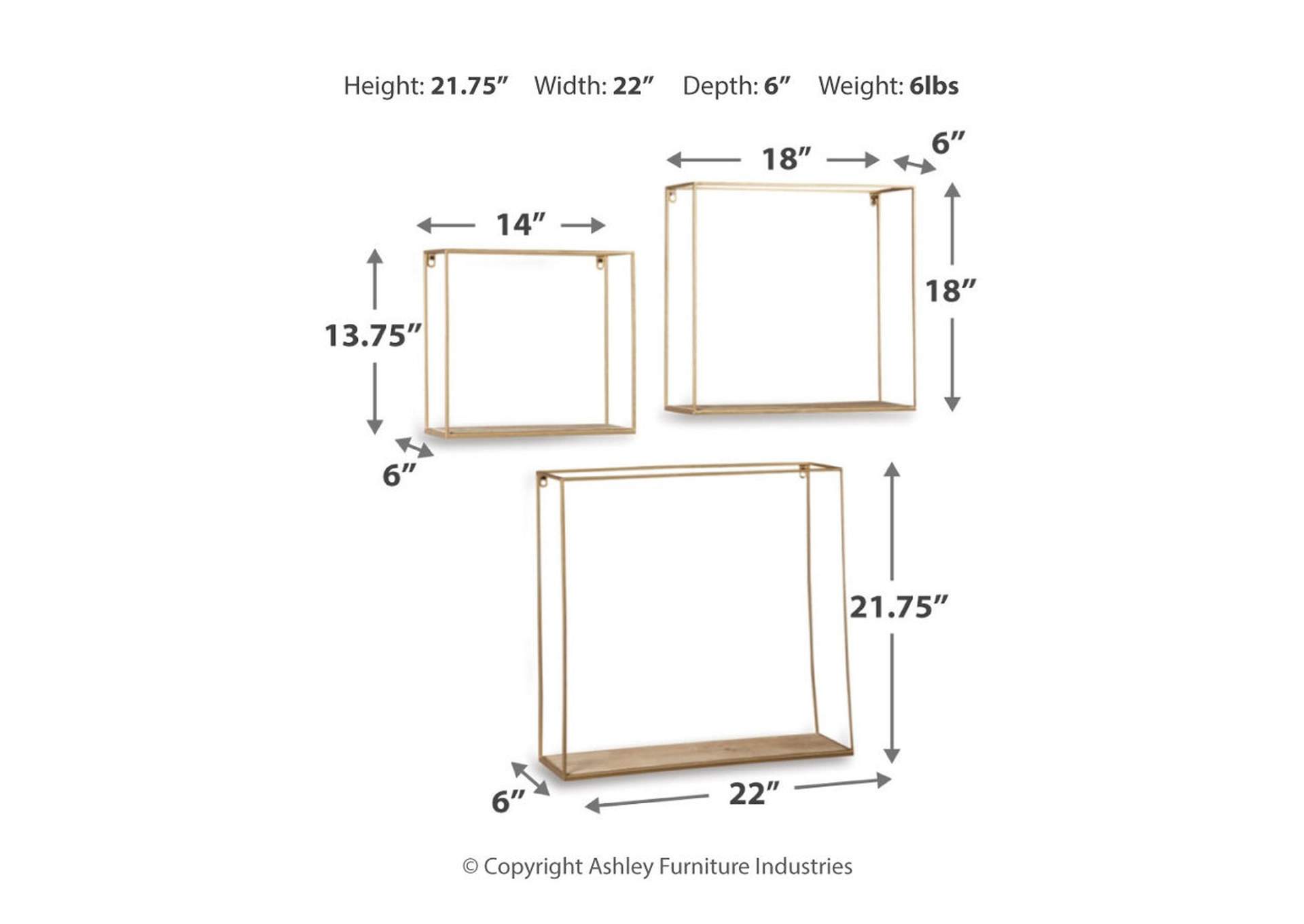 Efharis Wall Shelf (Set of 3),Signature Design By Ashley