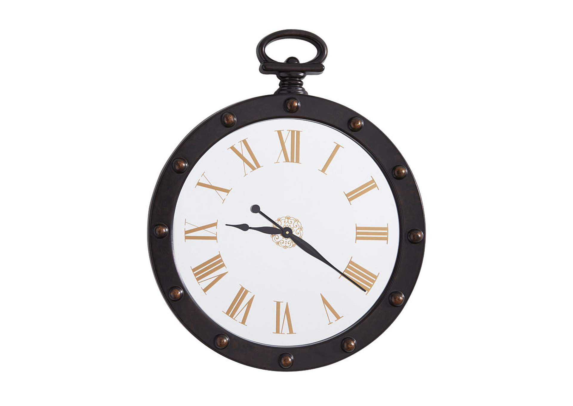 Juan Brown Wall Clock,ABF Signature Design by Ashley