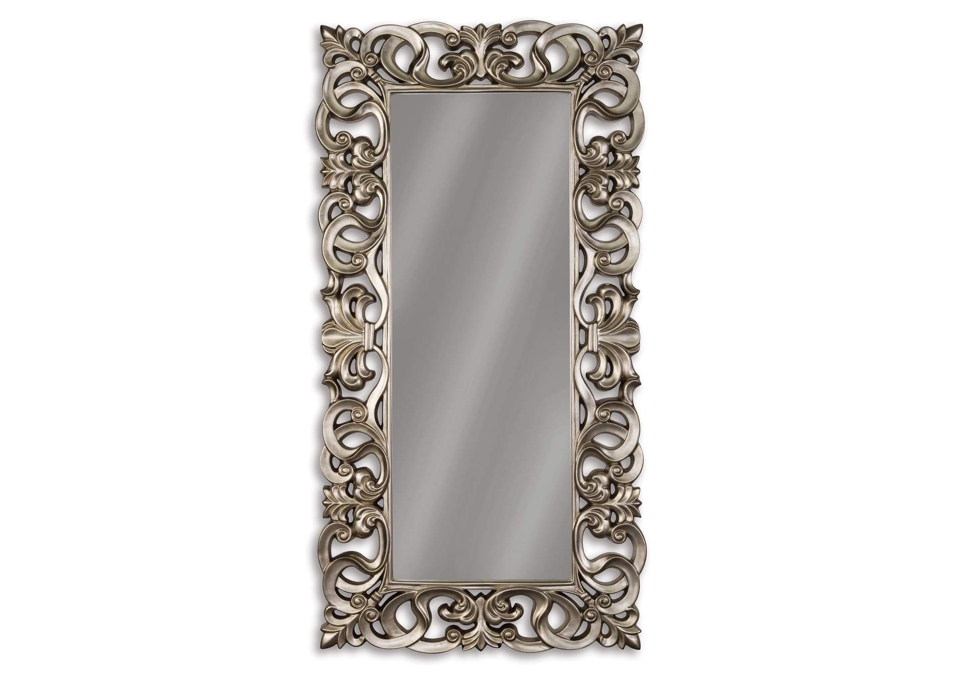 Lucia Antique Silver Finish Accent Mirror,ABF Signature Design by Ashley