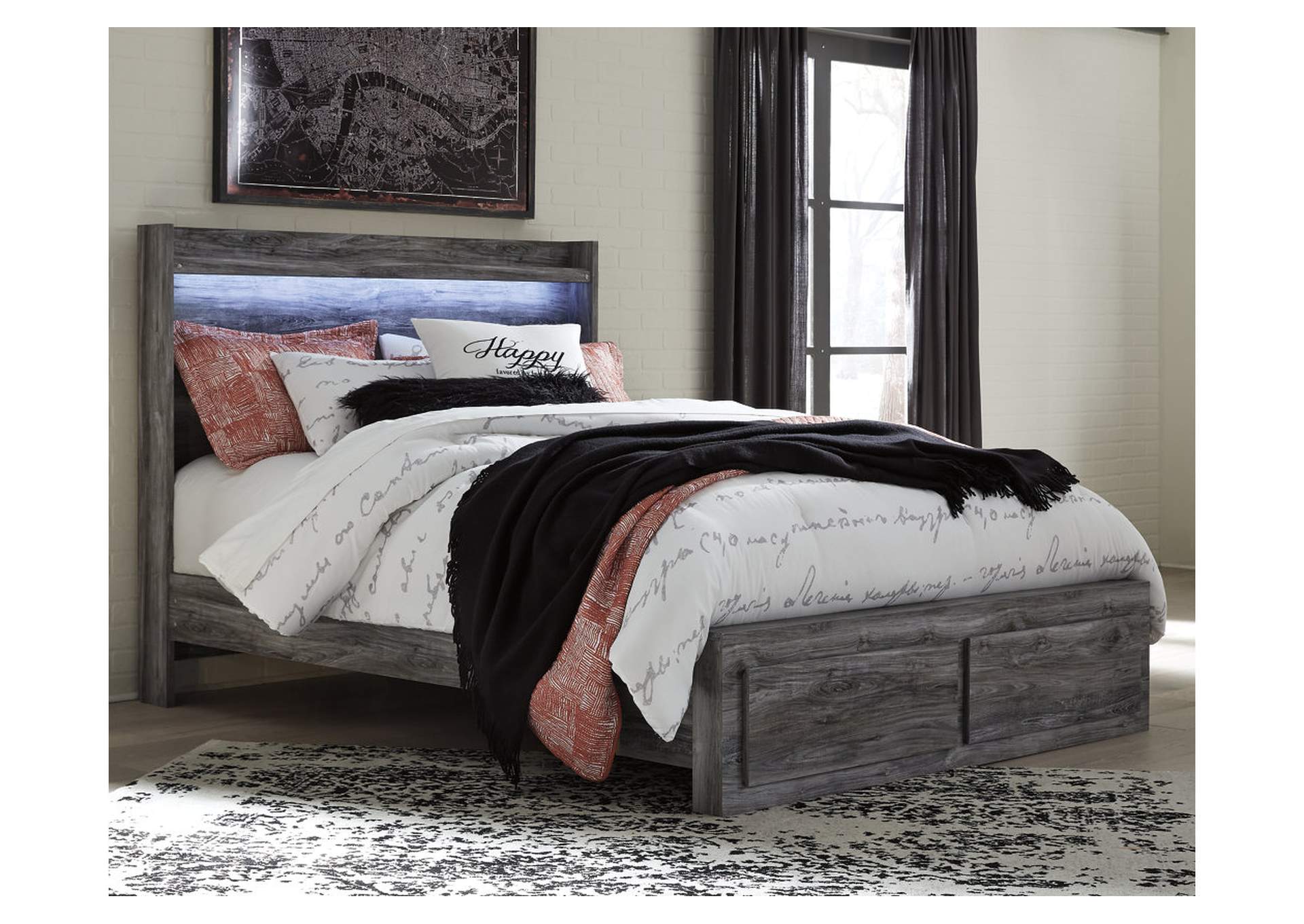 Baystorm Queen Panel Bed with 2 Storage Drawers,Signature Design By Ashley