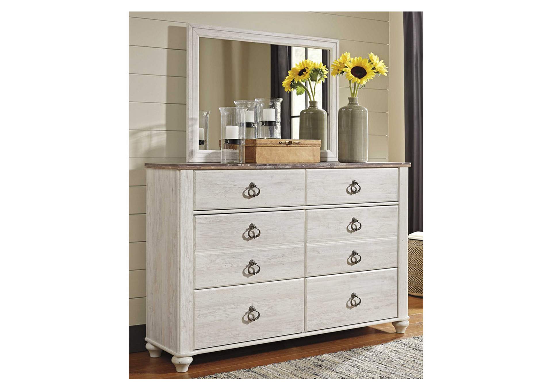 Willowton Dresser and Mirror,Signature Design By Ashley
