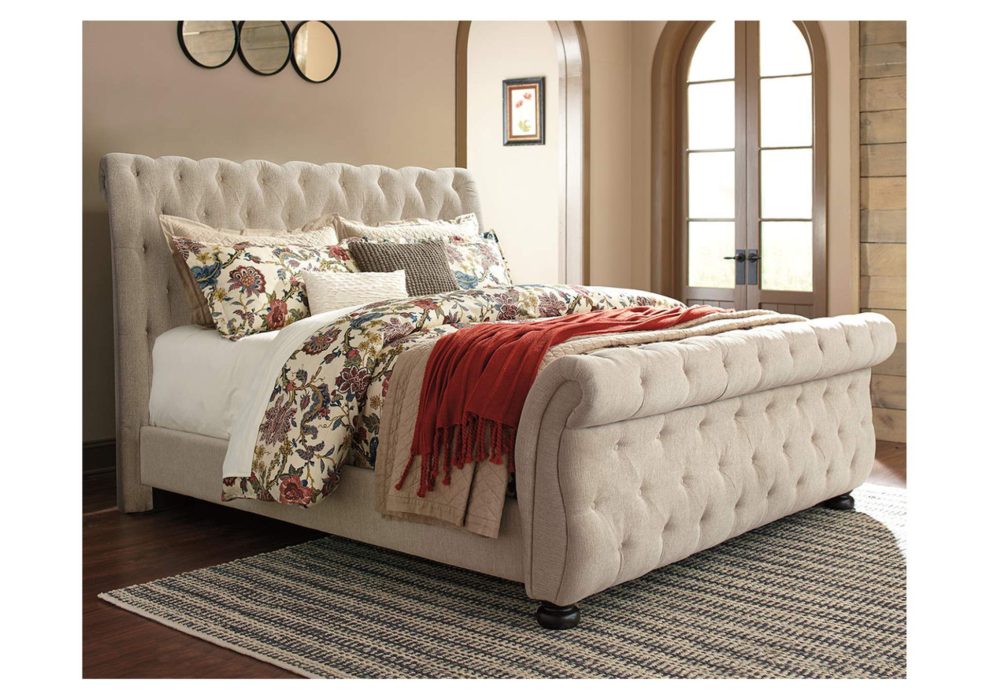 Willenburg California King Upholstered Sleigh Bed,Signature Design By Ashley