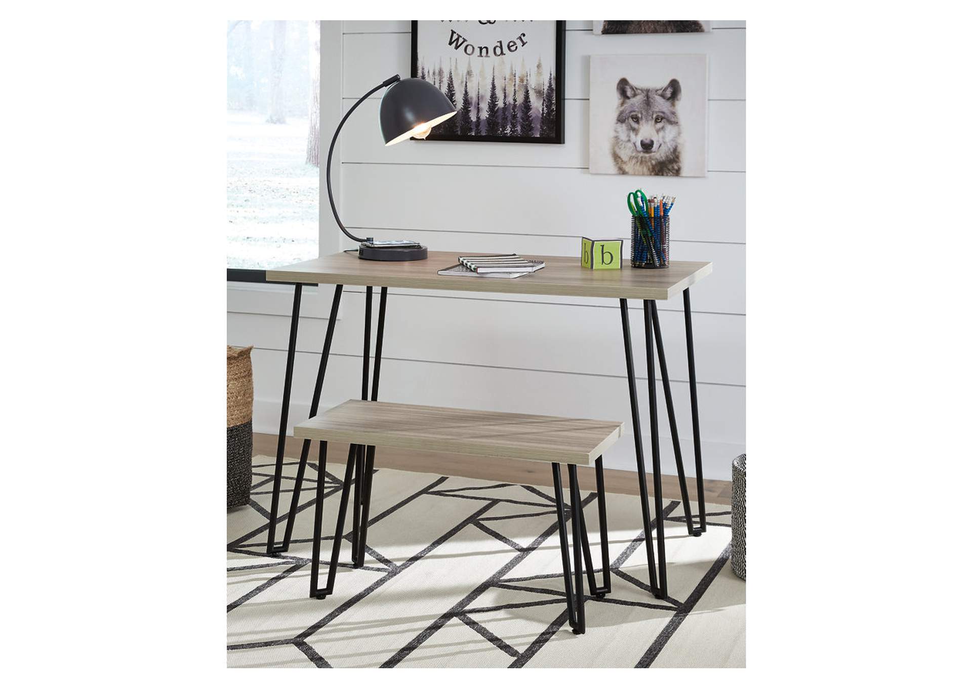 Blariden Desk with Bench,Direct To Consumer Express