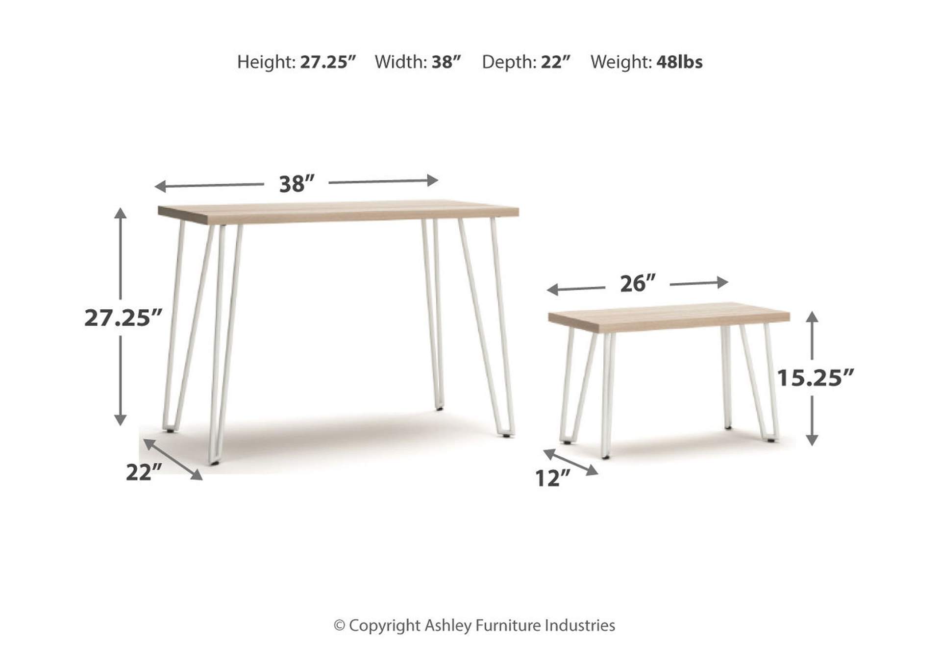 Blariden Desk with Bench,Signature Design By Ashley