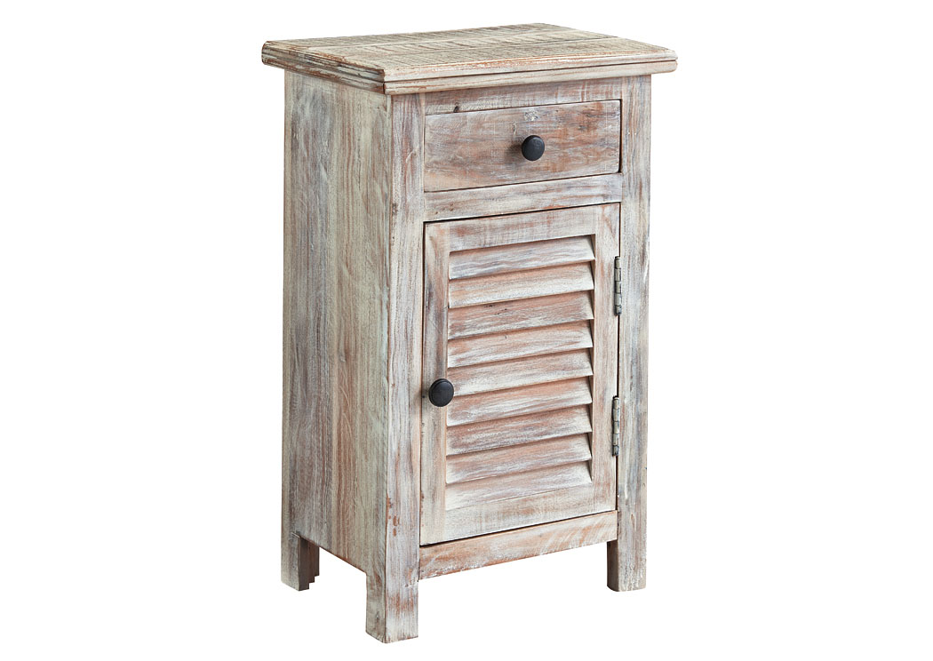 Charlowe White Wash Door Night Stand,ABF Signature Design by Ashley