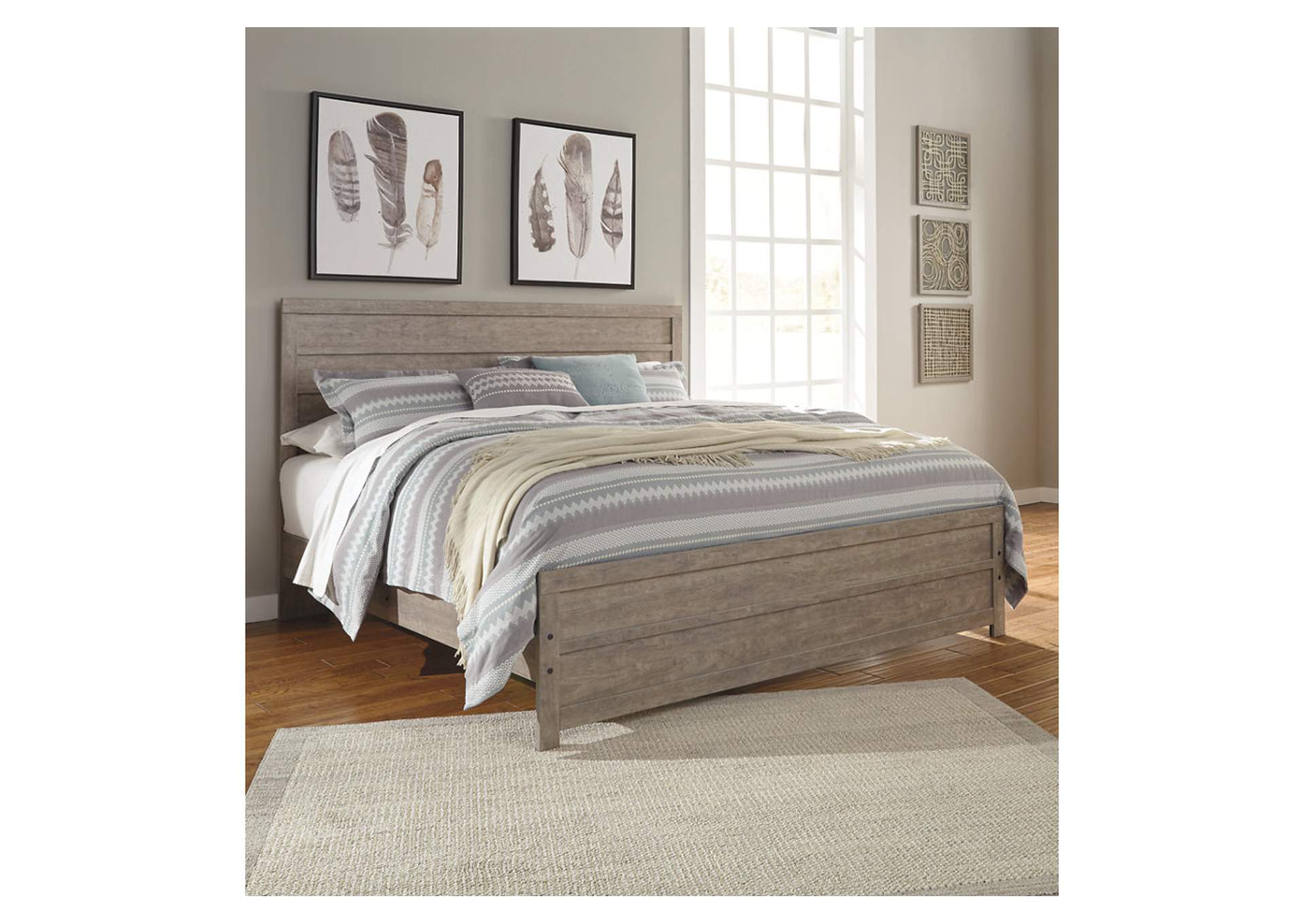 Culverbach Gray King Panel Bed,ABF Signature Design by Ashley