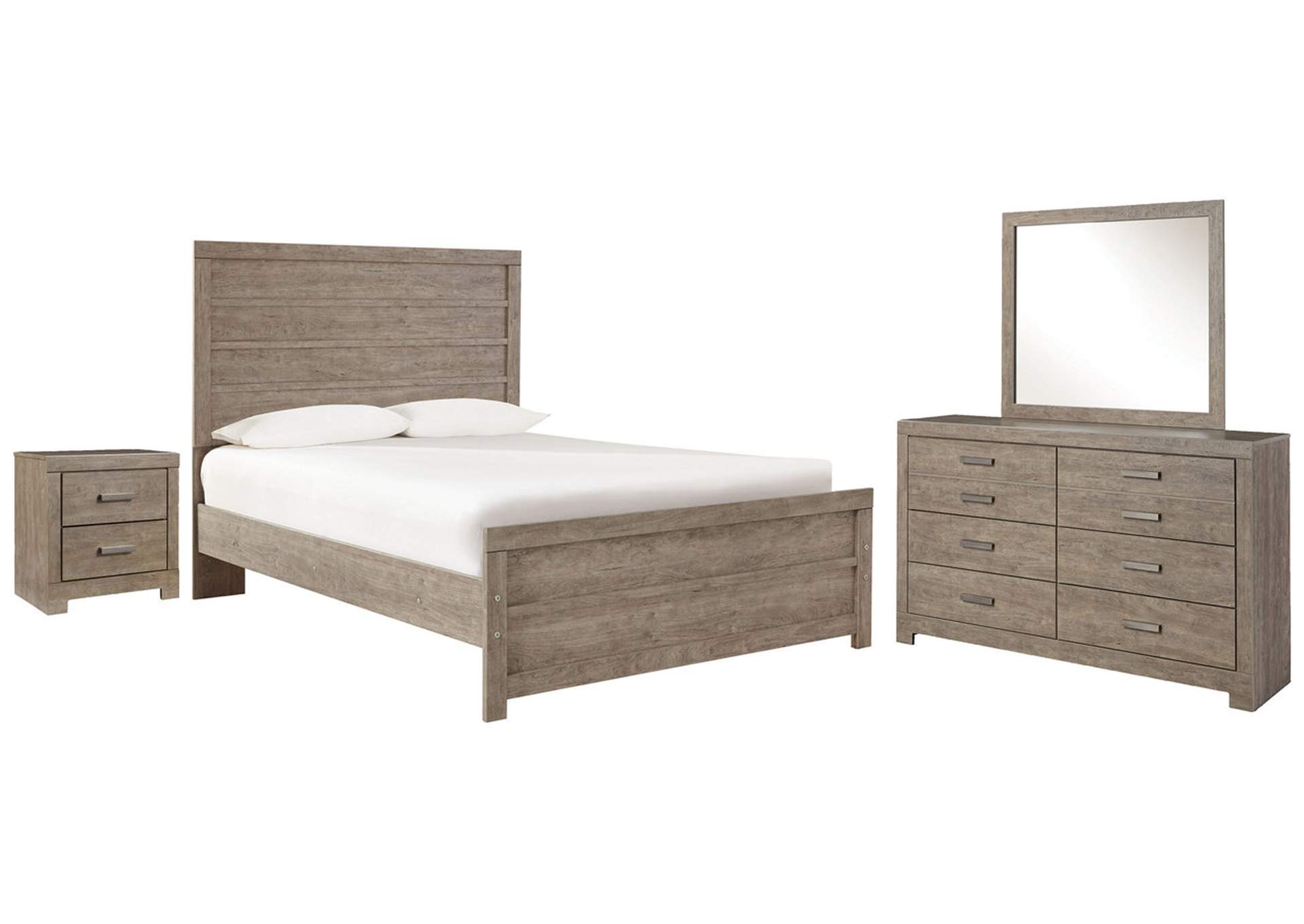 Culverbach Full Panel Bed with Mirrored Dresser and 2 Nightstands,Signature Design By Ashley