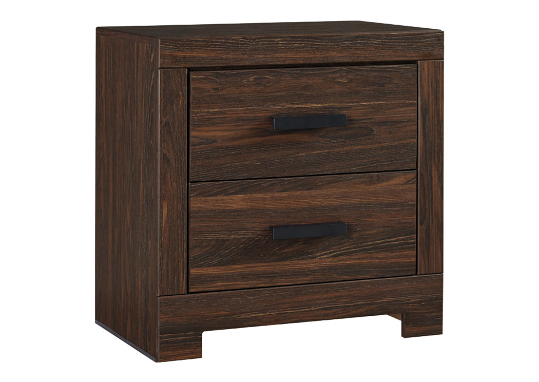 Arkaline Brown Two Drawer Night Stand,ABF Signature Design by Ashley