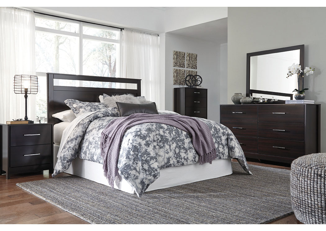 Agella Merlot Queen/Full Panel Headboard w/Dresser & Mirror,ABF Signature Design by Ashley