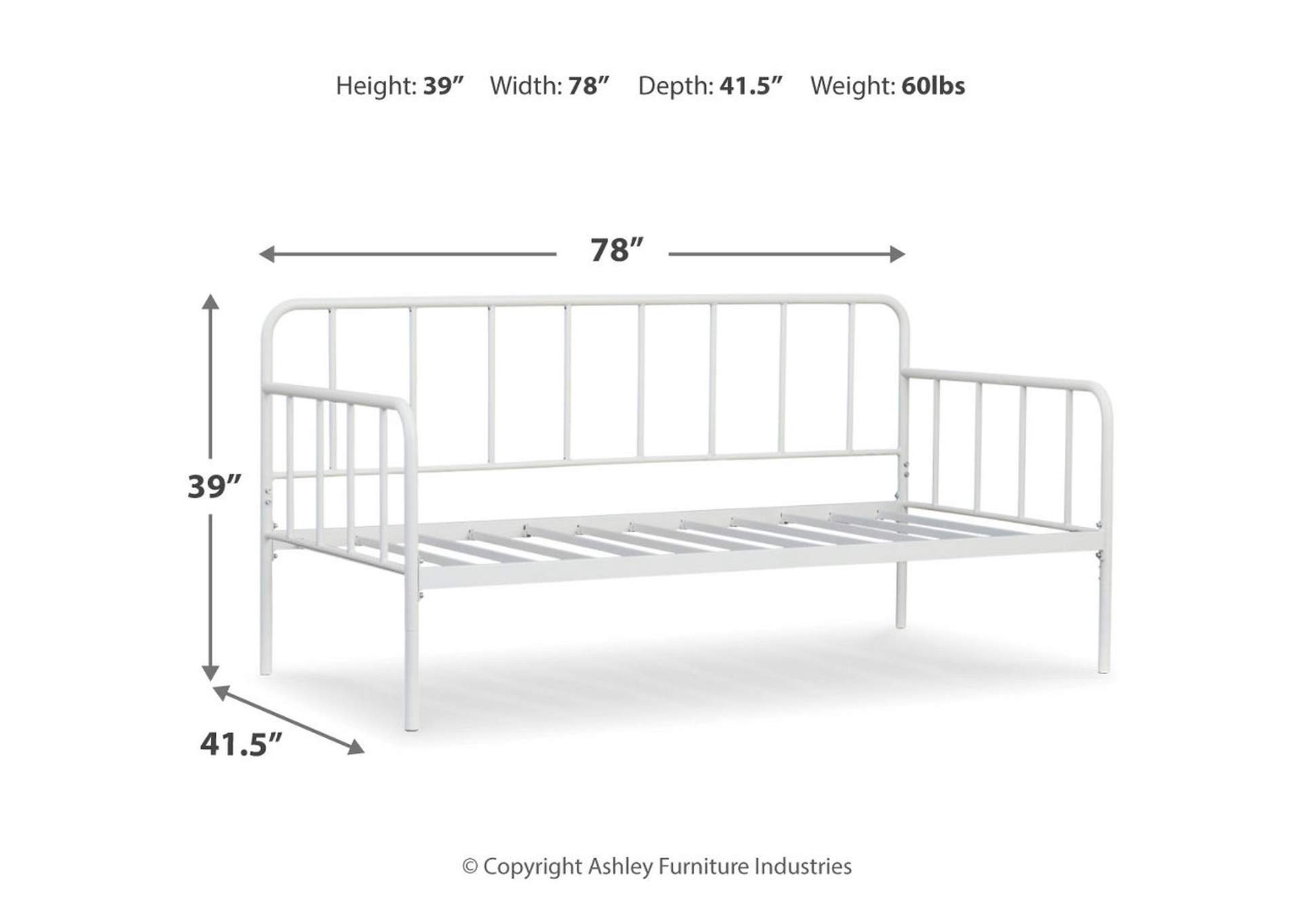Trentlore Twin Metal Day Bed with Platform,Signature Design By Ashley