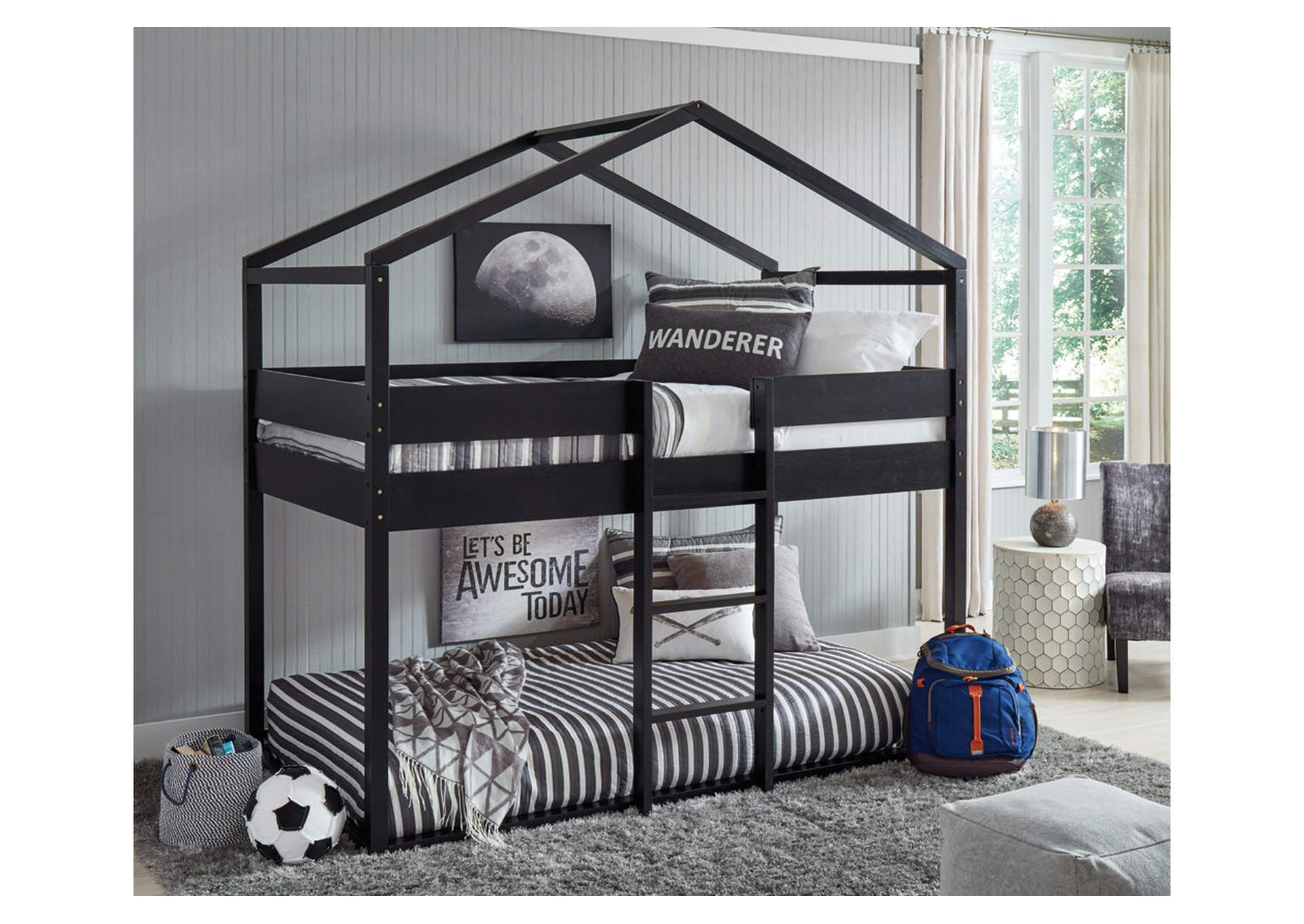 Flannibrook Twin over Twin House Loft Bed,Signature Design By Ashley