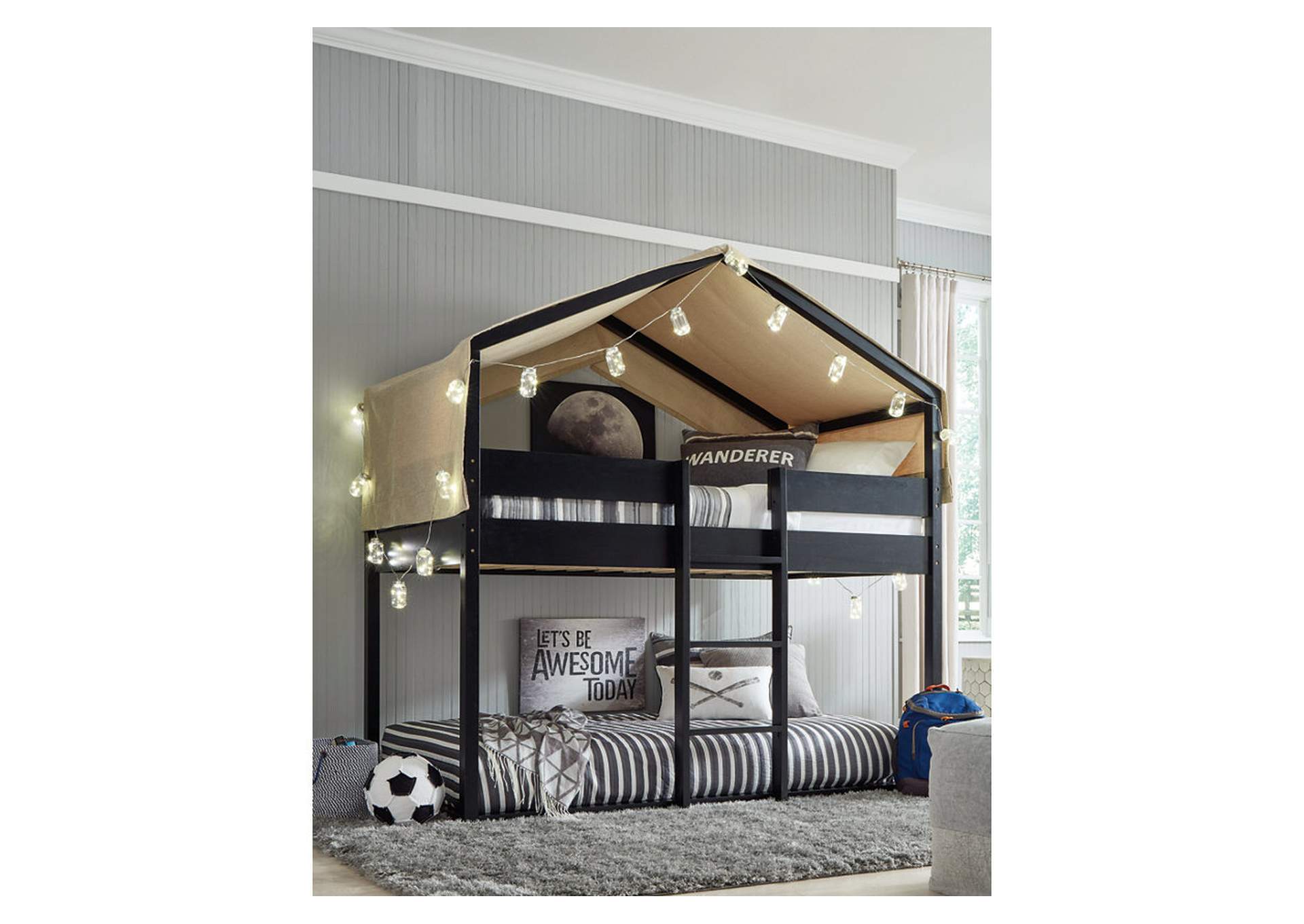 Flannibrook Twin over Twin House Loft Bed,Signature Design By Ashley