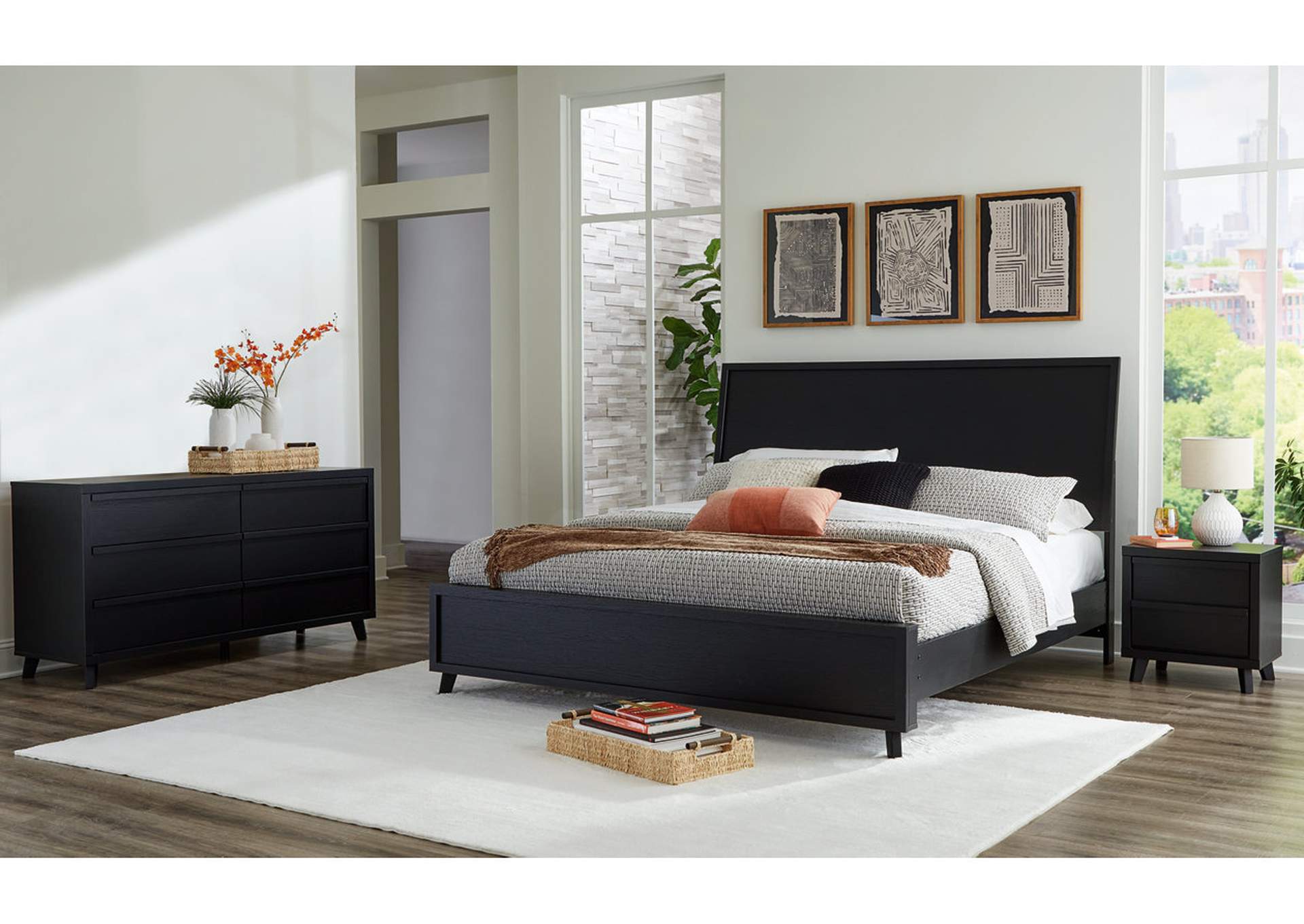 Danziar King Panel Bed, Dresser and Nightstand,Signature Design By Ashley