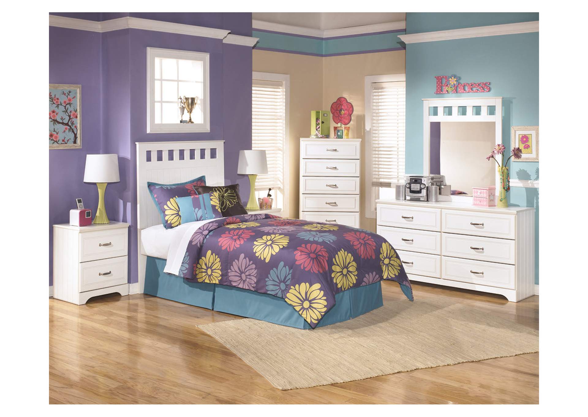 Lulu Twin Panel Headboard, Dresser & Mirror,ABF Signature Design by Ashley