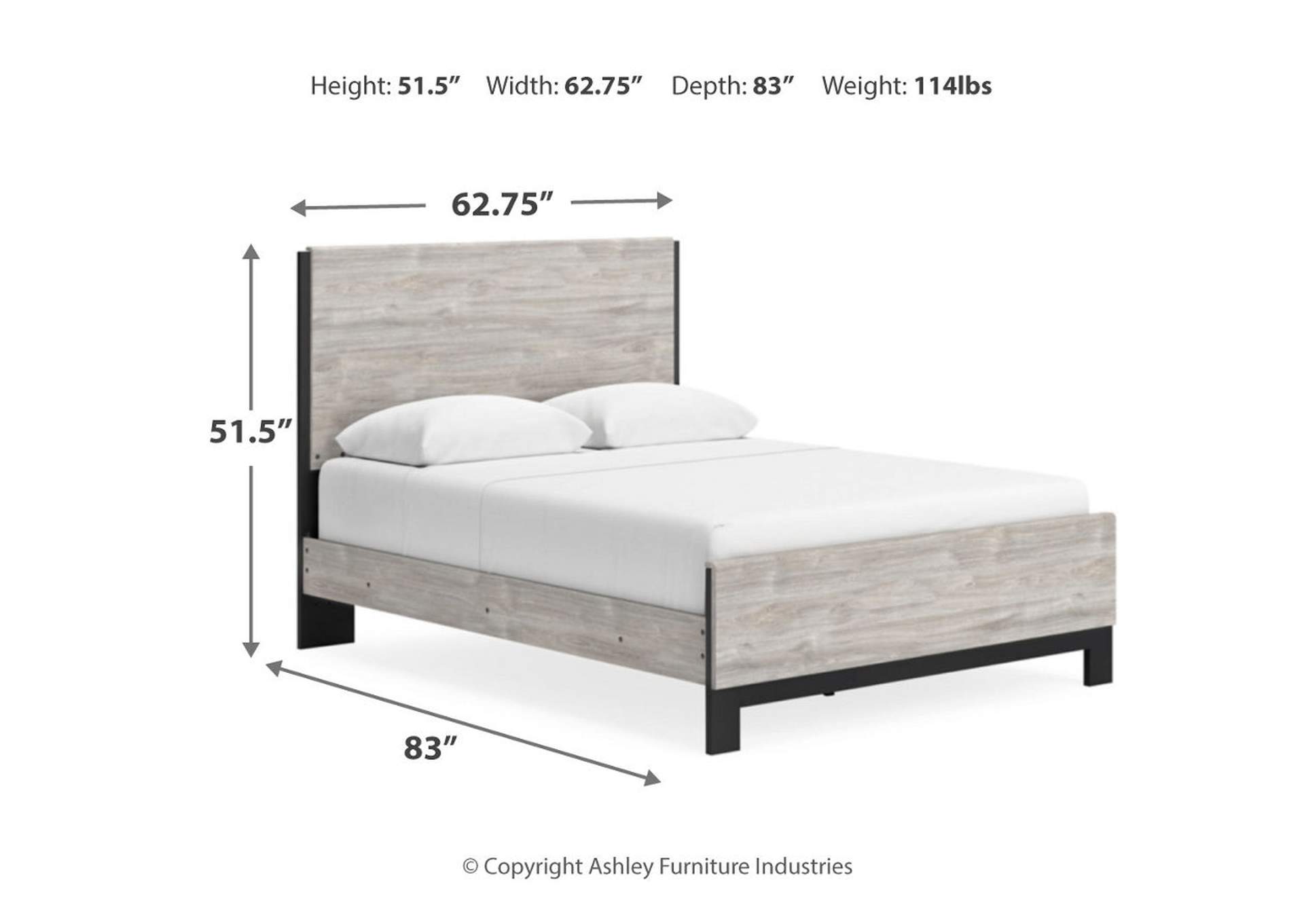 Vessalli Queen Panel Bed with Mirrored Dresser, Chest and 2 Nightstands,Signature Design By Ashley