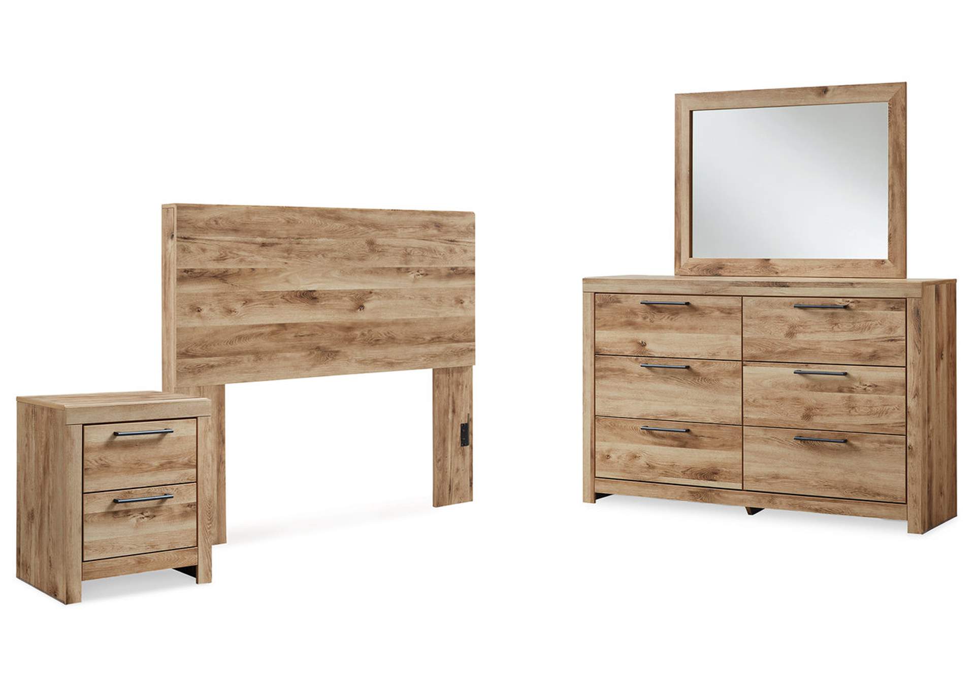 Hyanna Full Panel Headboard with Mirrored Dresser and Nightstand,Signature Design By Ashley