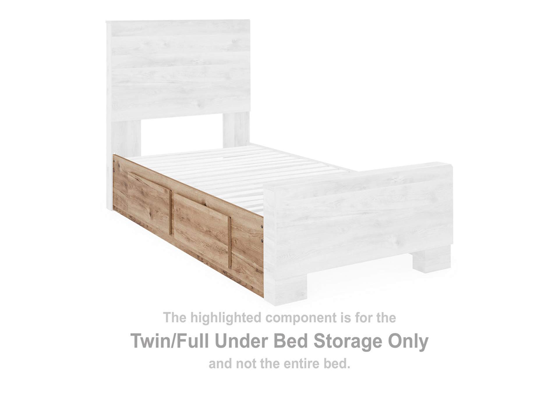 Hyanna Twin Panel Bed with 2 Side Storage, Dresser and Mirror,Signature Design By Ashley