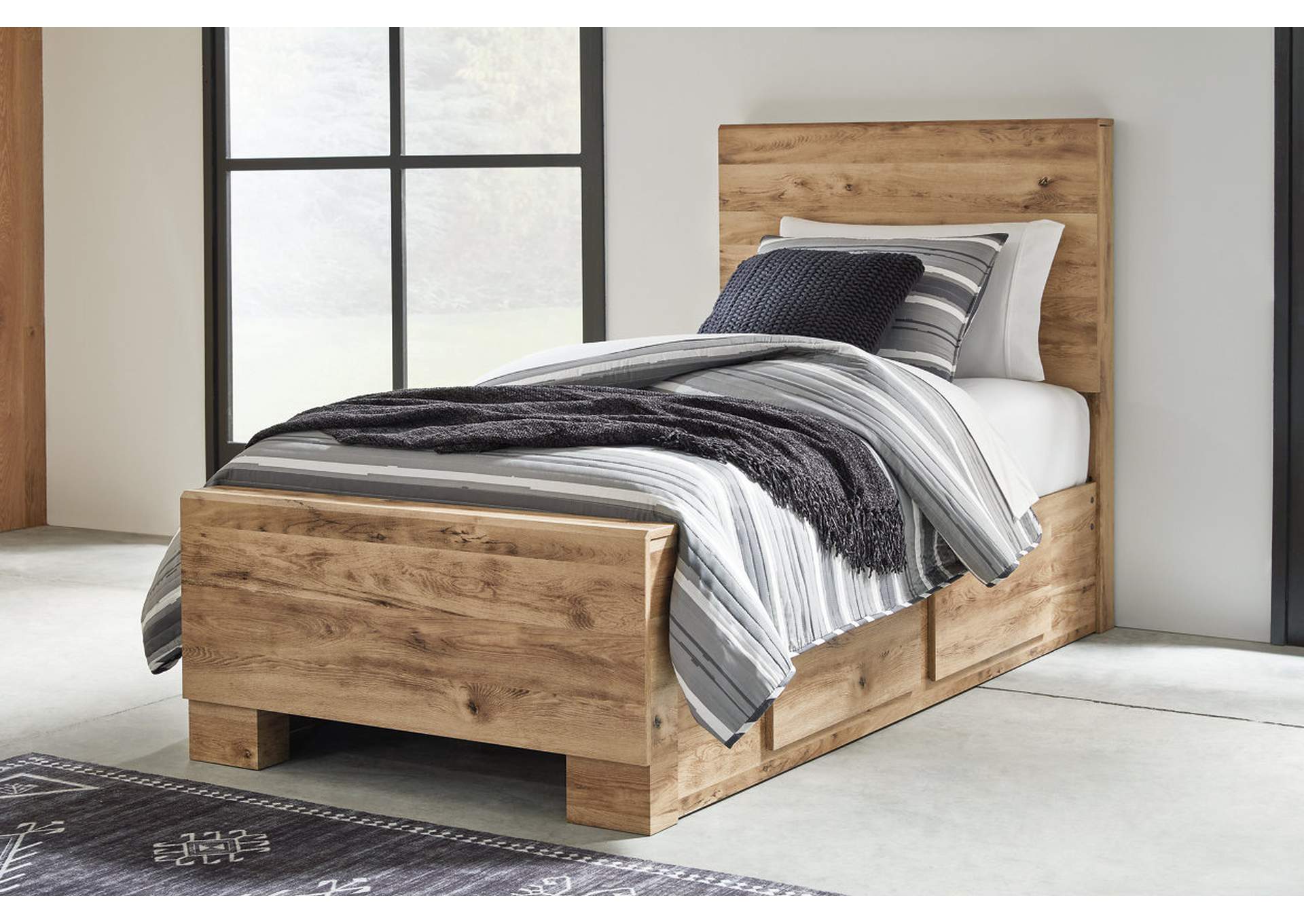 Hyanna Twin Panel Bed with 2 Side Storage,Signature Design By Ashley