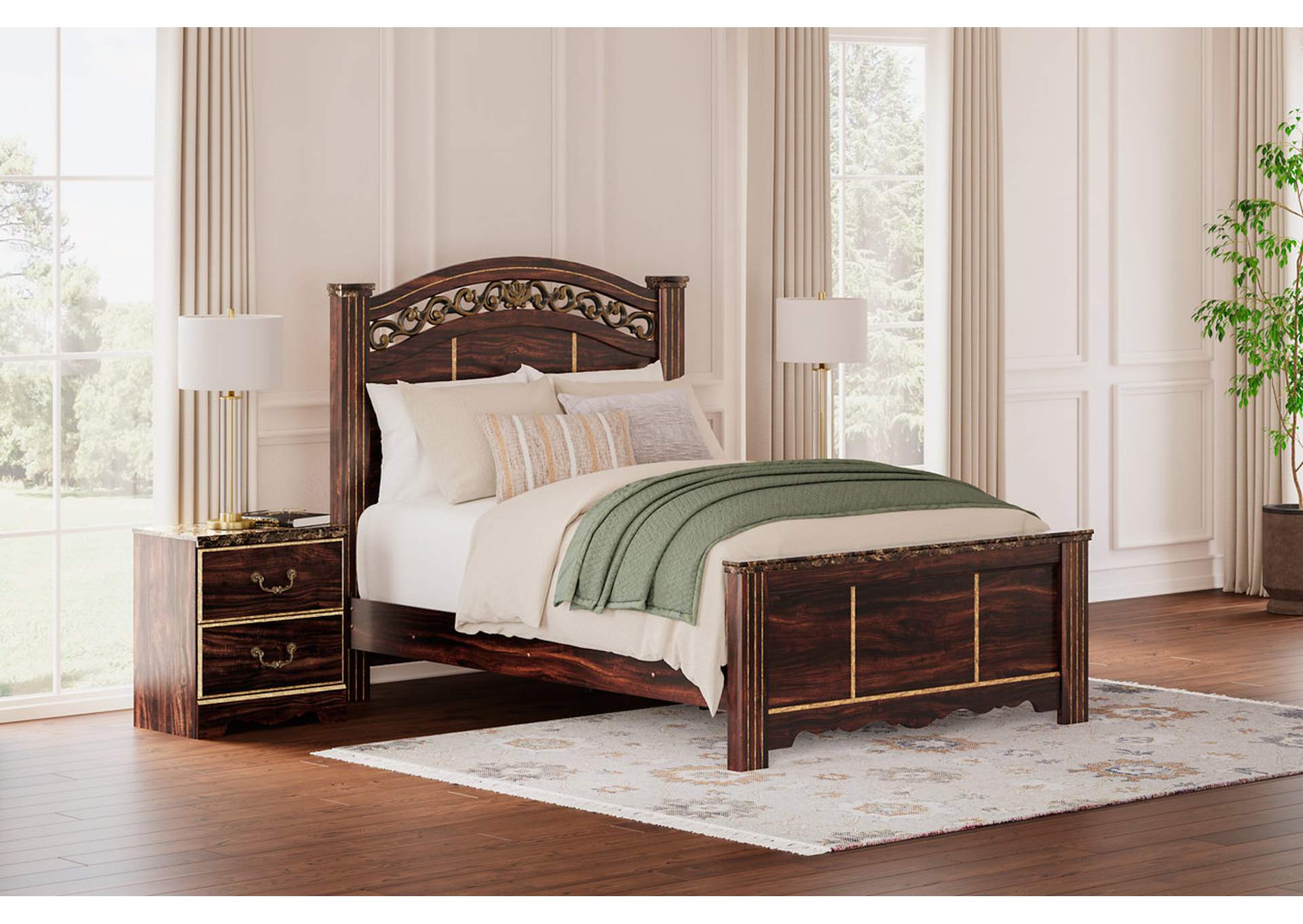 Glosmount Queen Poster Bed,Signature Design By Ashley