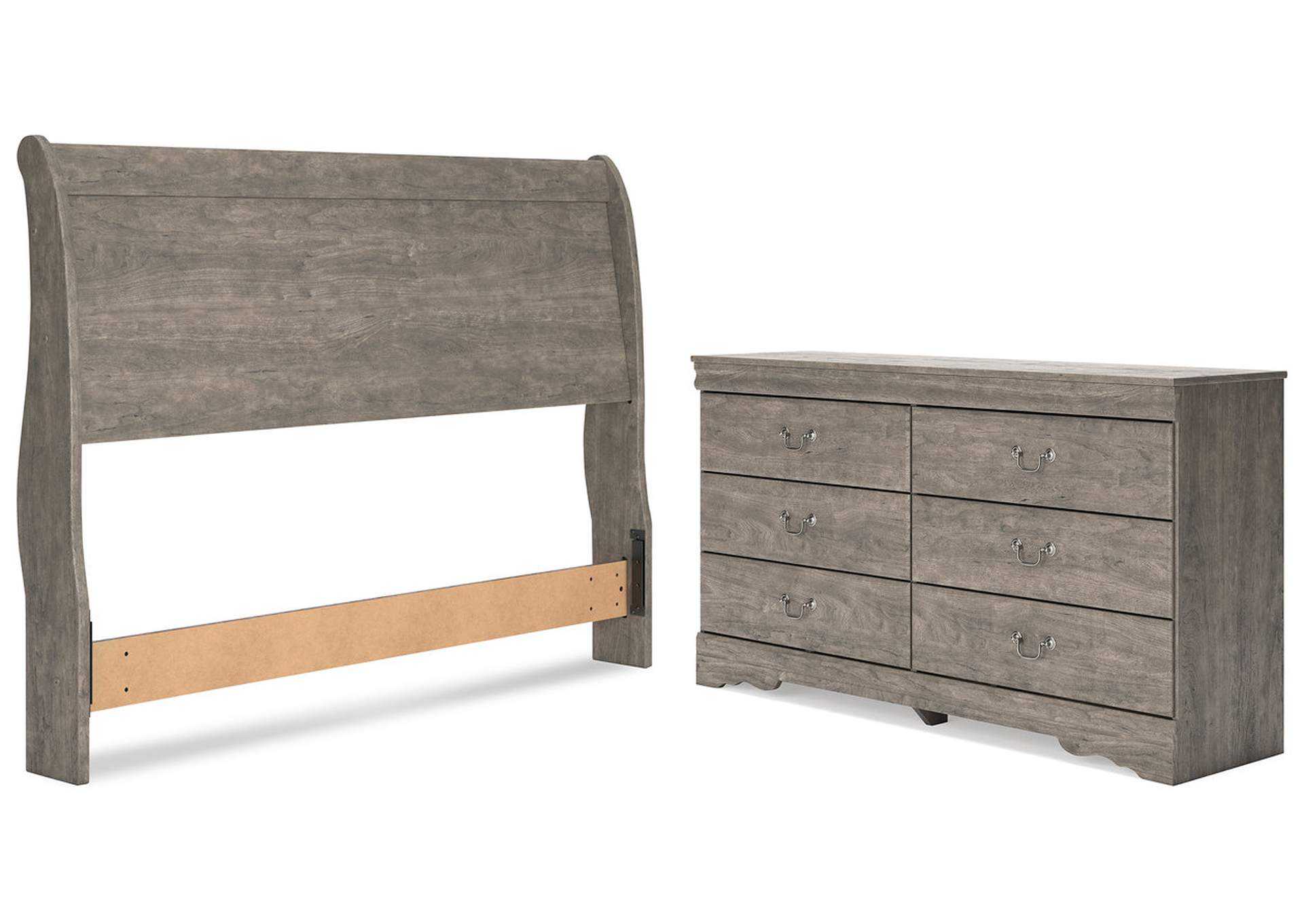 Bayzor Queen Sleigh Headboard with Dresser,Signature Design By Ashley