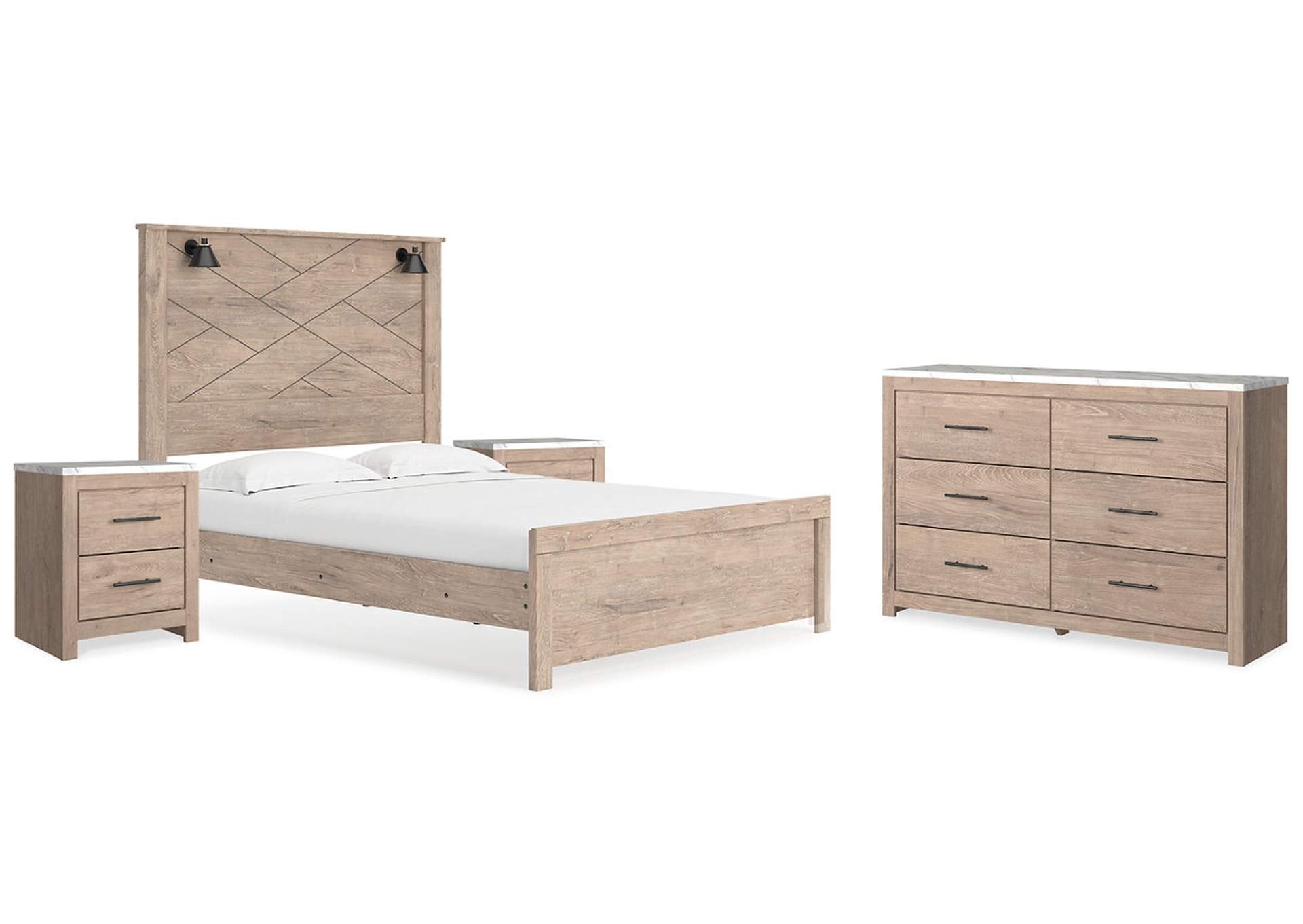 Senniberg Queen Panel Bed with Dresser and 2 Nightstands,Signature Design By Ashley