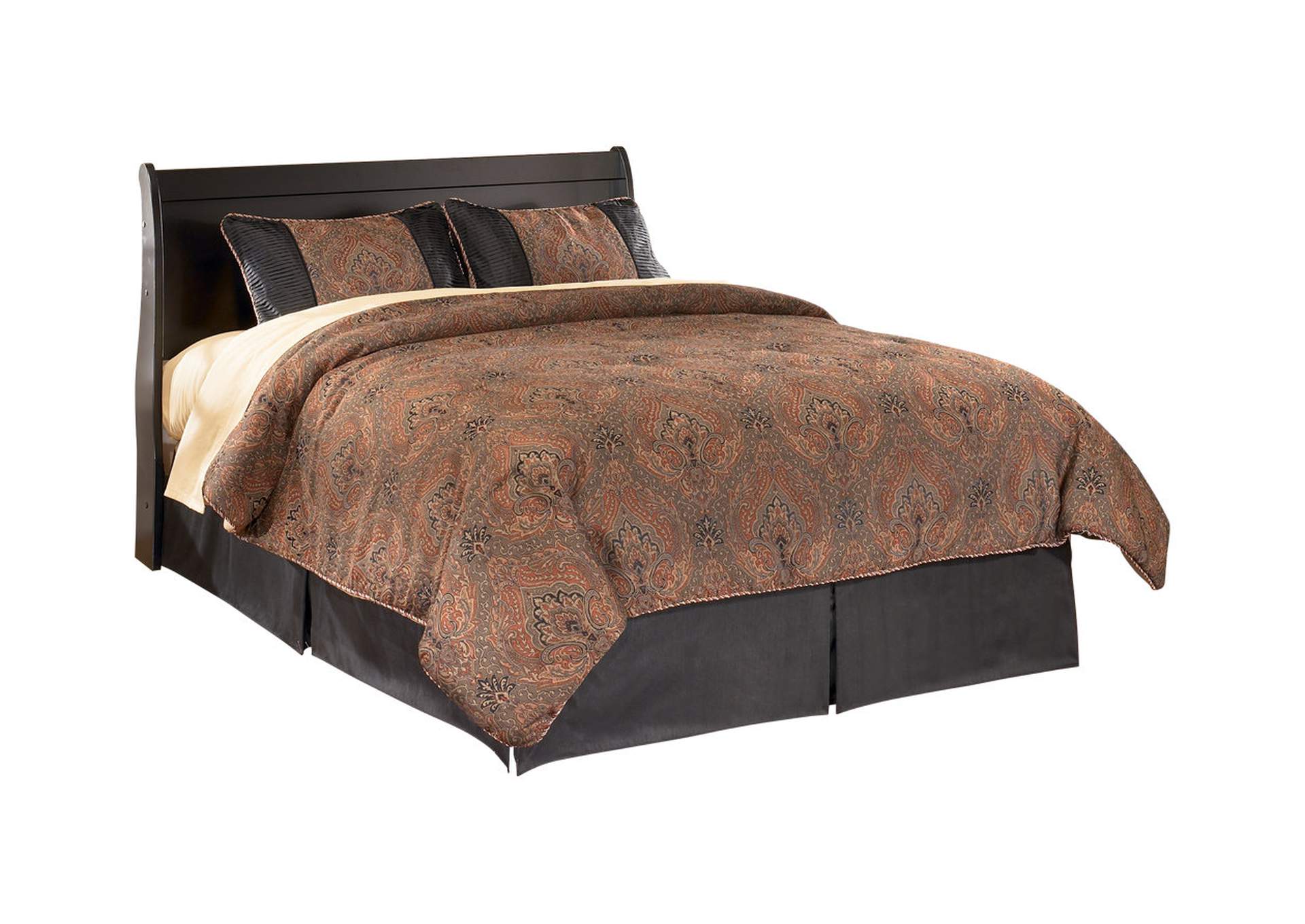 Huey Vineyard Queen Sleigh Headboard Bed with Mirrored Dresser and Chest,Signature Design By Ashley