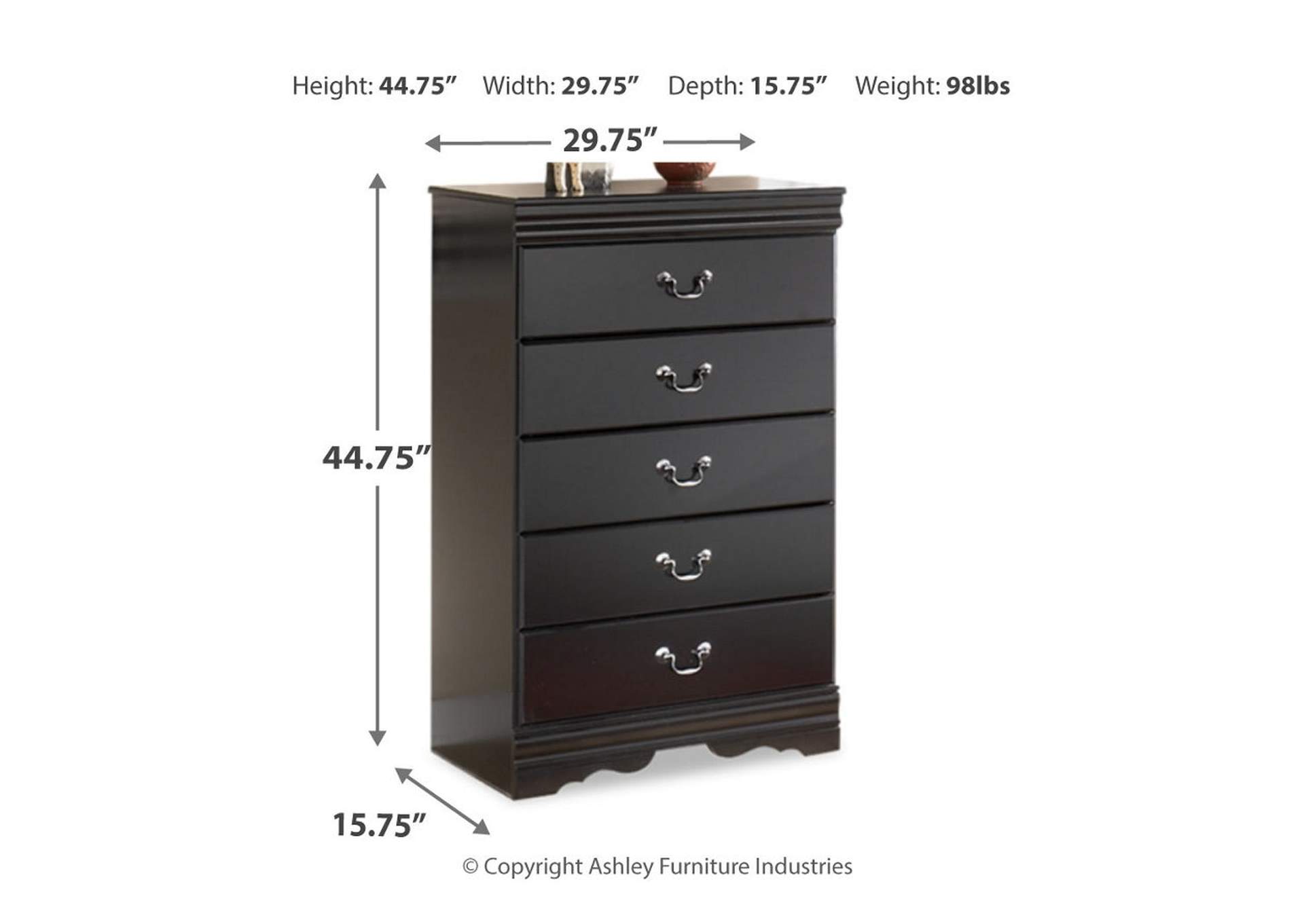 Huey Vineyard Queen Sleigh Bed, Dresser, Mirror, Chest, and 2 Nightstands,Signature Design By Ashley