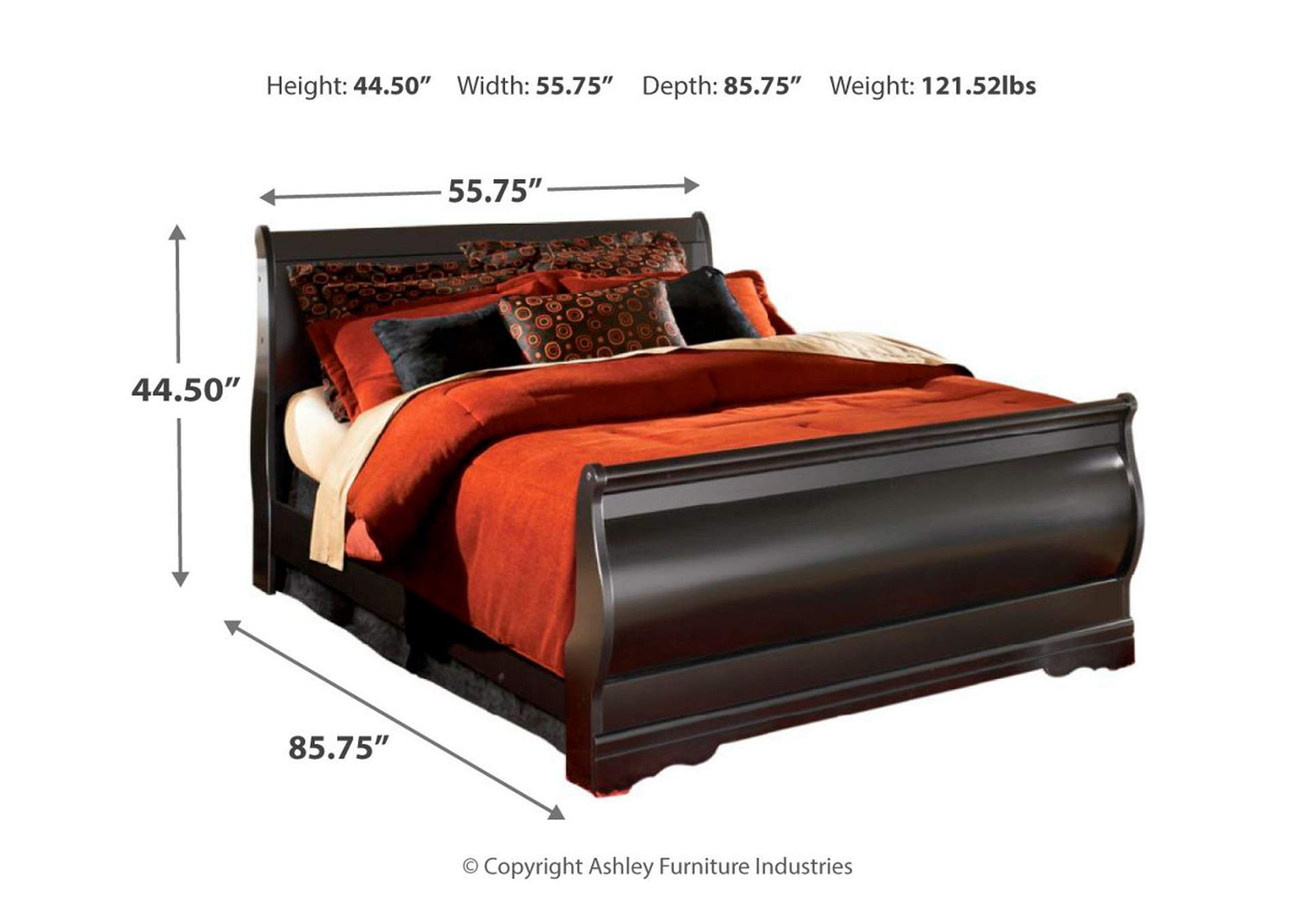 Huey Vineyard Full Sleigh Bed, Dresser, Mirror and Nightstand,Signature Design By Ashley