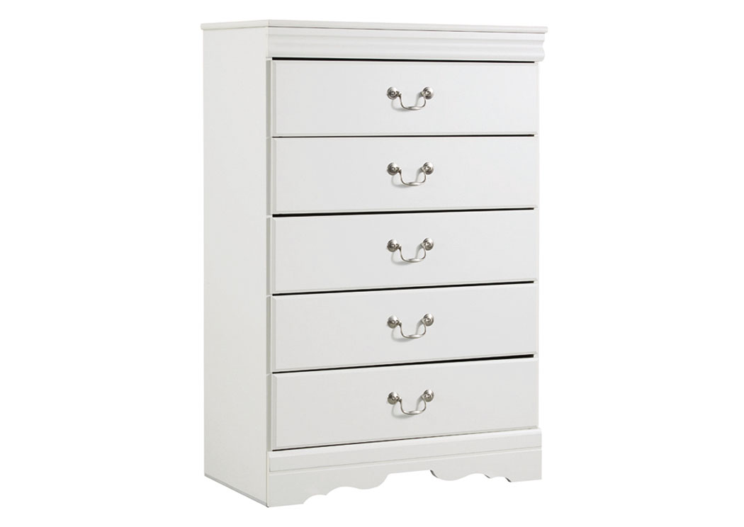 Anarasia White Five Drawer Chest,ABF Signature Design by Ashley