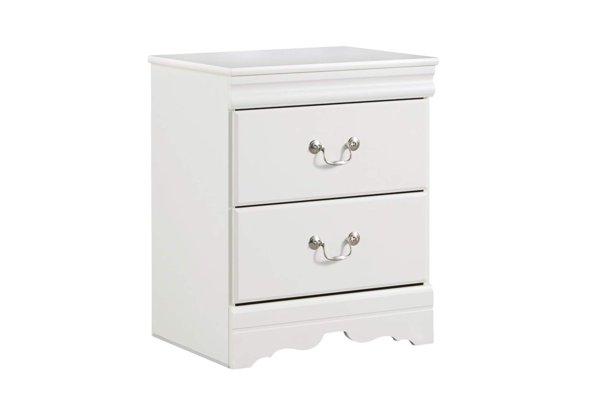 Anarasia White Two Drawer Night Stand,ABF Signature Design by Ashley