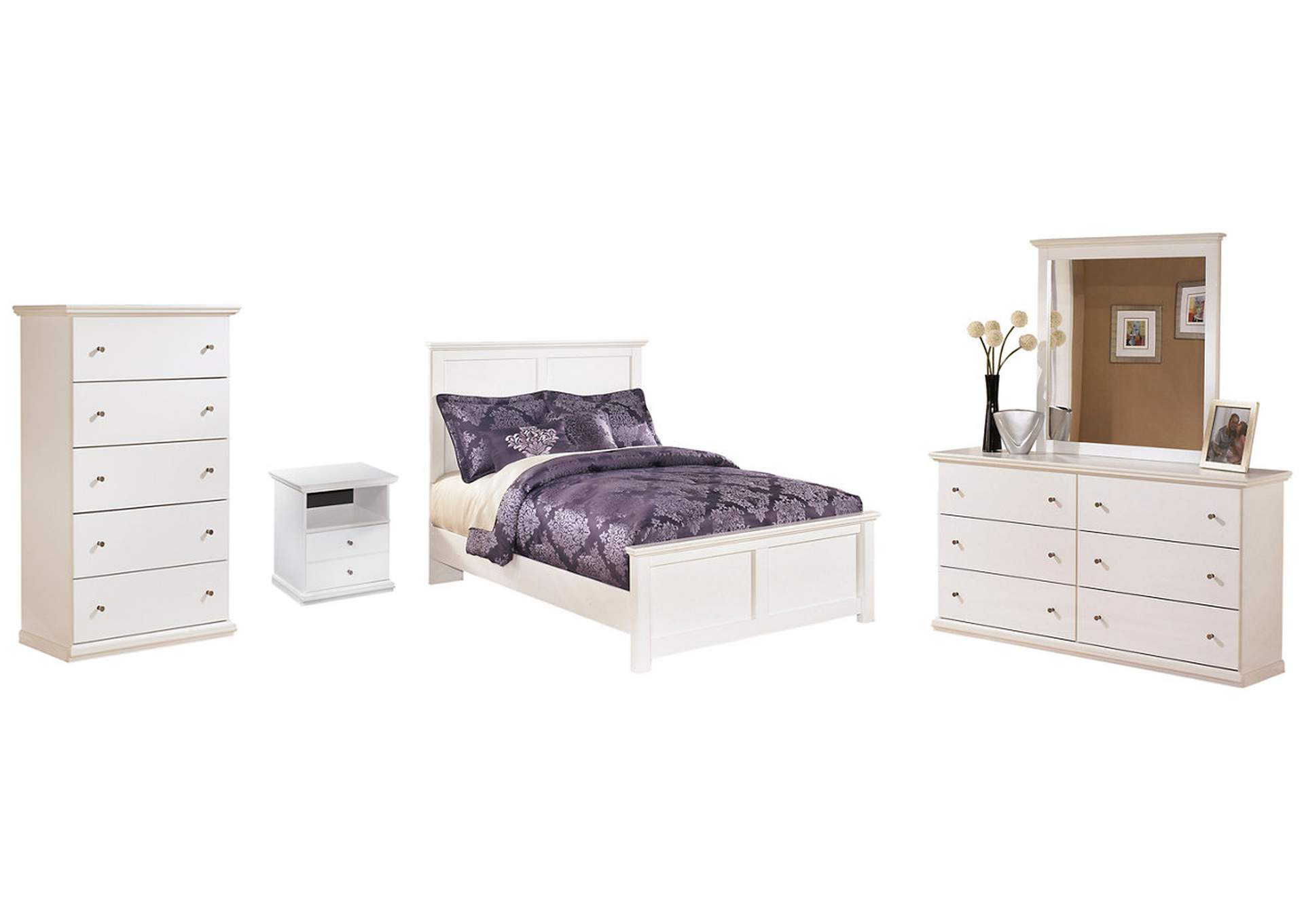 Bostwick Shoals Full Panel Bed with Mirrored Dresser, Chest and Nightstand,Signature Design By Ashley