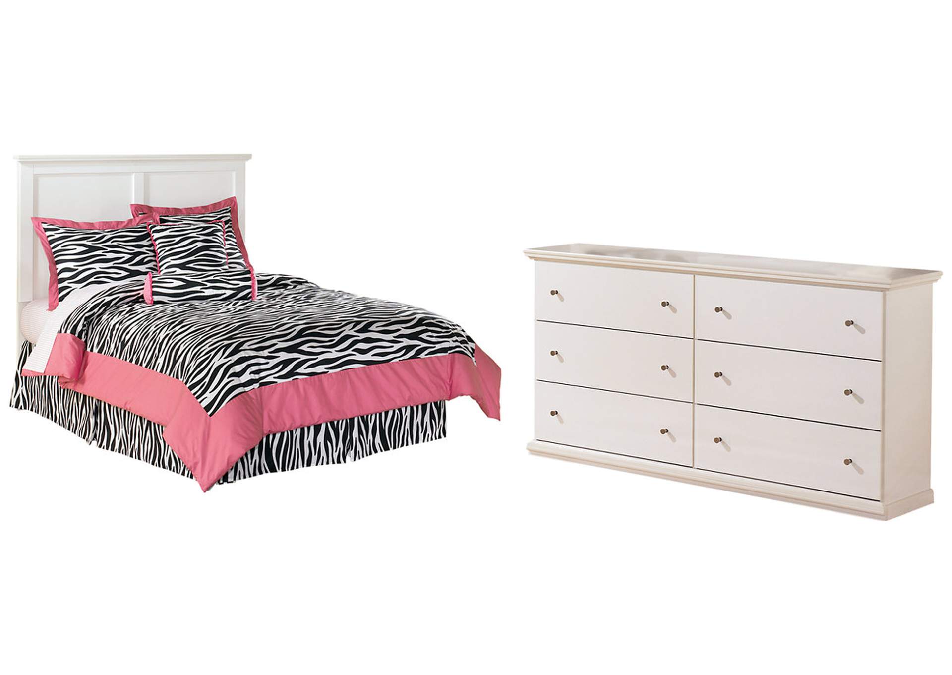 Bostwick Shoals Full Panel Headboard, Bostwick Shoals Queen Panel Bed With Mirrored Dresser Chest And 2 Nightstands