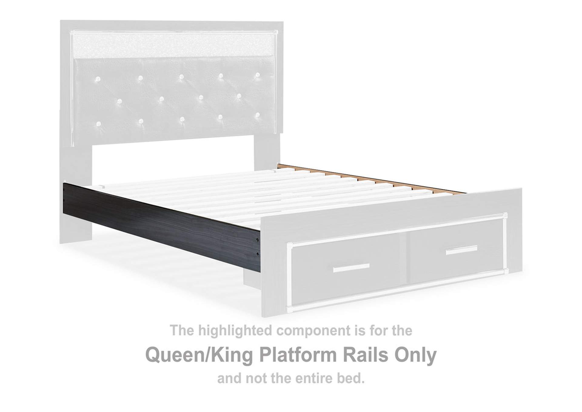 Kaydell Queen Upholstered Panel Storage Platform Bed, Dresser and Mirror,Signature Design By Ashley