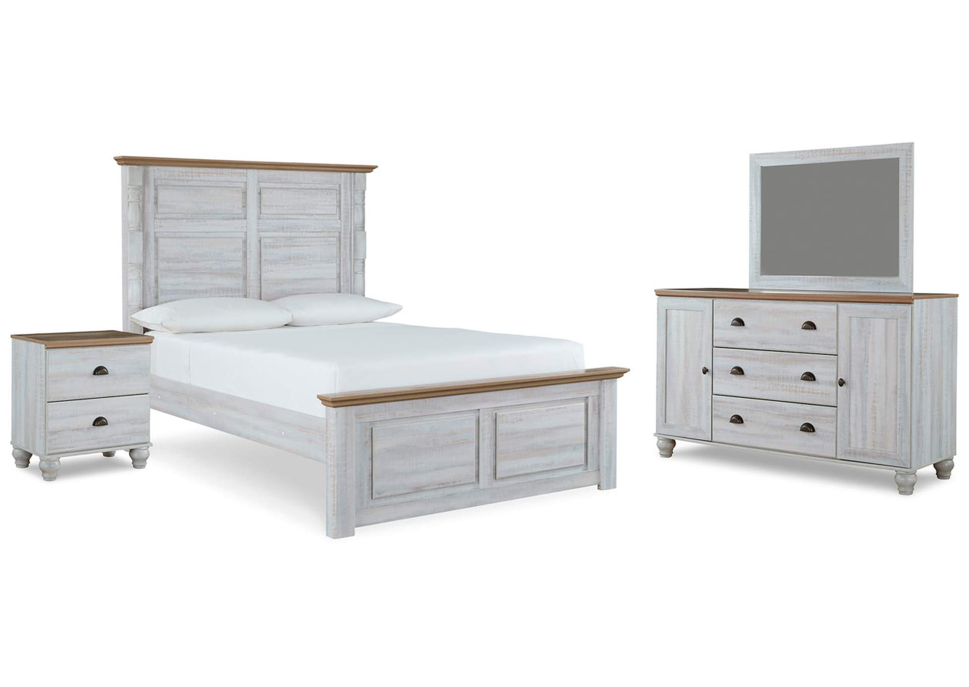 Haven Bay Queen Panel Bed, Dresser, Mirror and Nightstand,Signature Design By Ashley