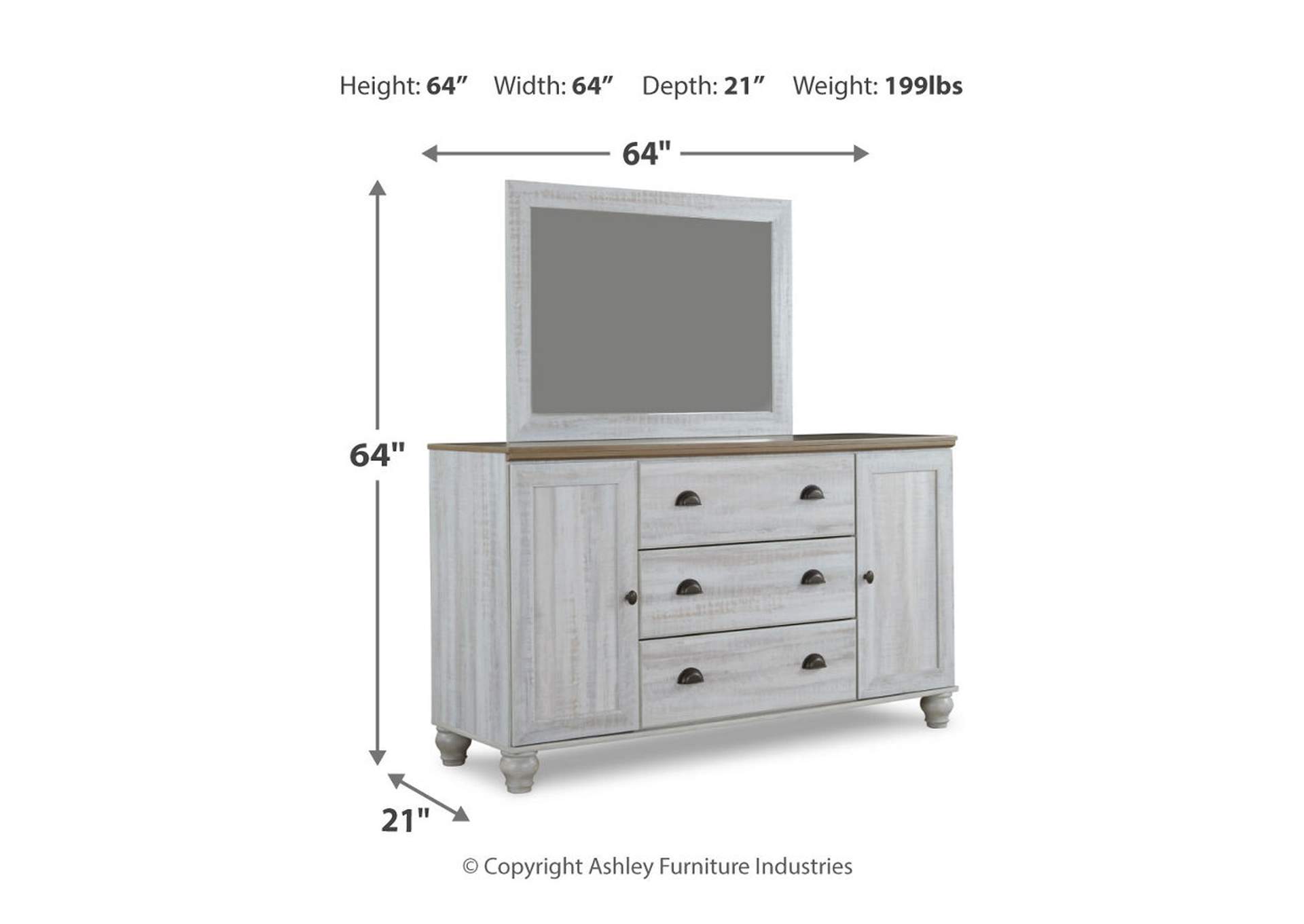 Haven Bay King Panel Storage Bed, Dresser and Mirror,Signature Design By Ashley