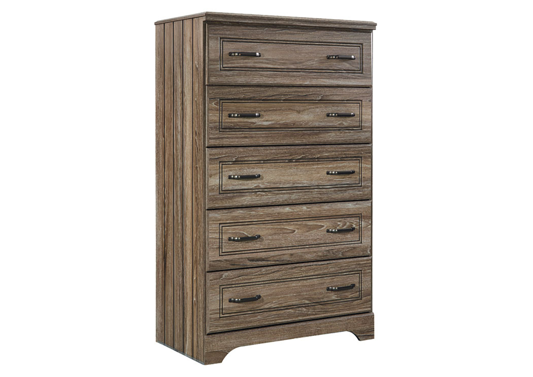 Javarin Grayish Brown Five Drawer Chest,ABF Signature Design by Ashley