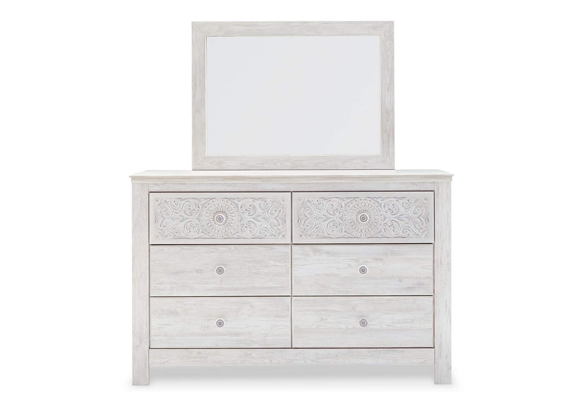 Paxberry King Panel Bed with Mirrored Dresser, Chest and Nightstand,Signature Design By Ashley
