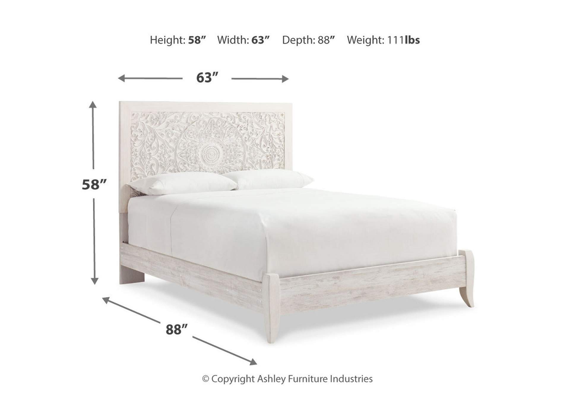 Paxberry Queen Panel Bed with Mirrored Dresser, Chest and 2 Nightstands,Signature Design By Ashley