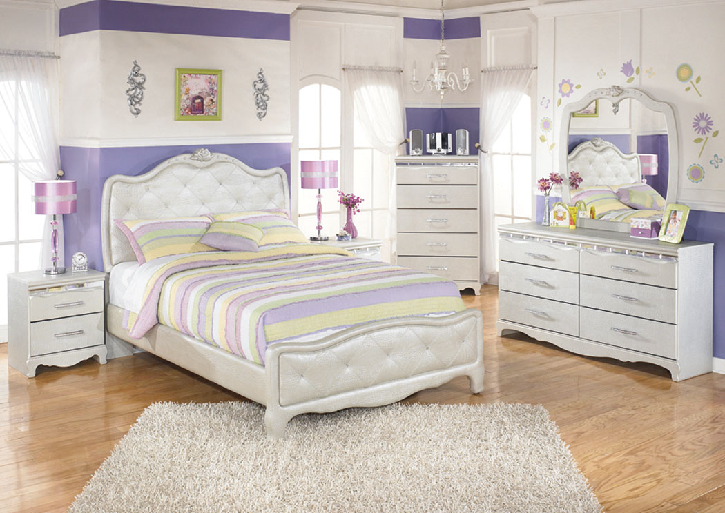 Zarollina Full Upholstered Bed, Dresser & Mirror,ABF Signature Design by Ashley