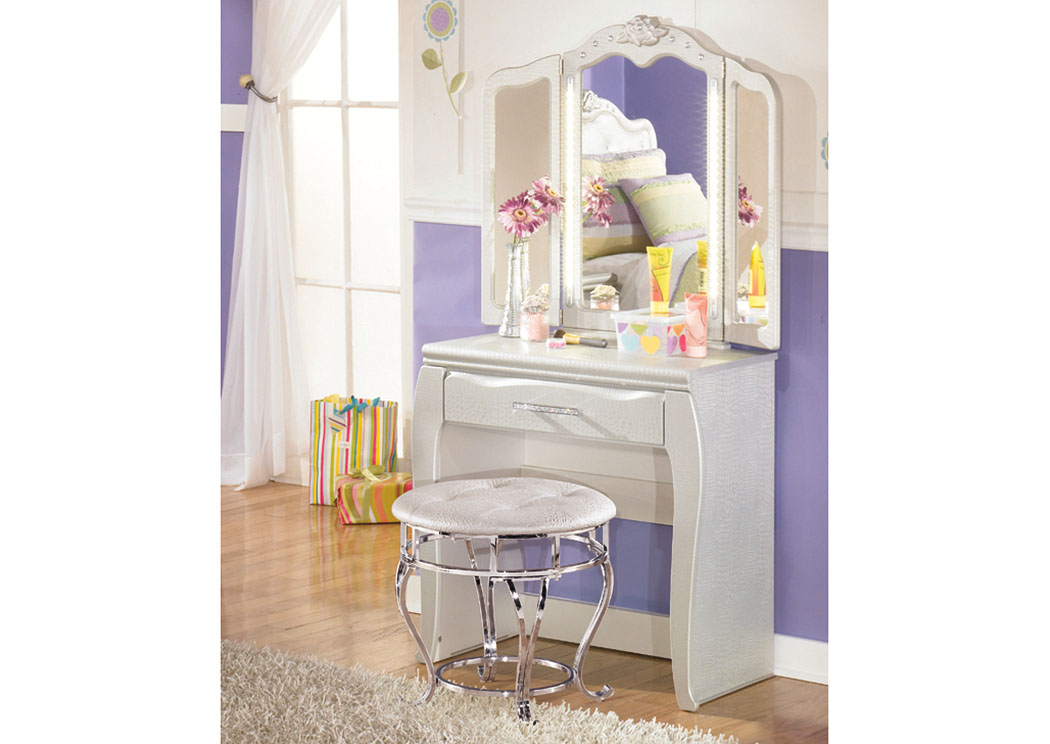 Zarollina Vanity w/ Mirror & Stool,ABF Signature Design by Ashley