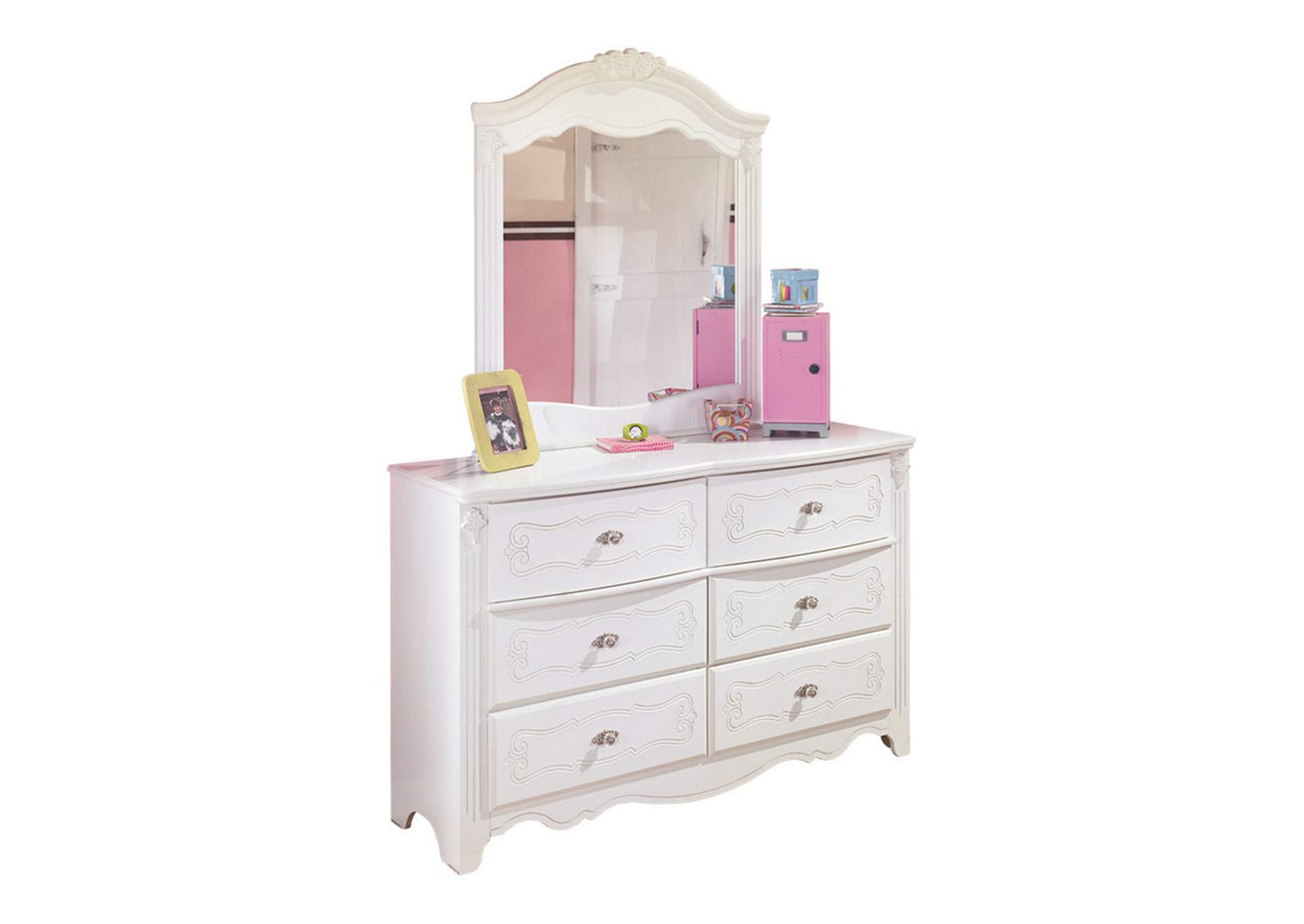 White Exquisite Dresser And Mirror Star, Dresser White With Mirror