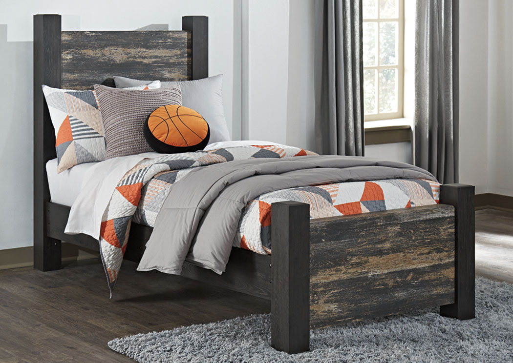 Westinton Black/Brown Twin Poster Bed,ABF Signature Design by Ashley