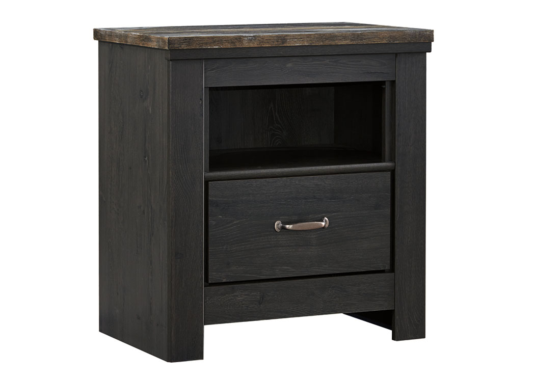 Westinton Black/Brown One Drawer Night Stand,ABF Signature Design by Ashley